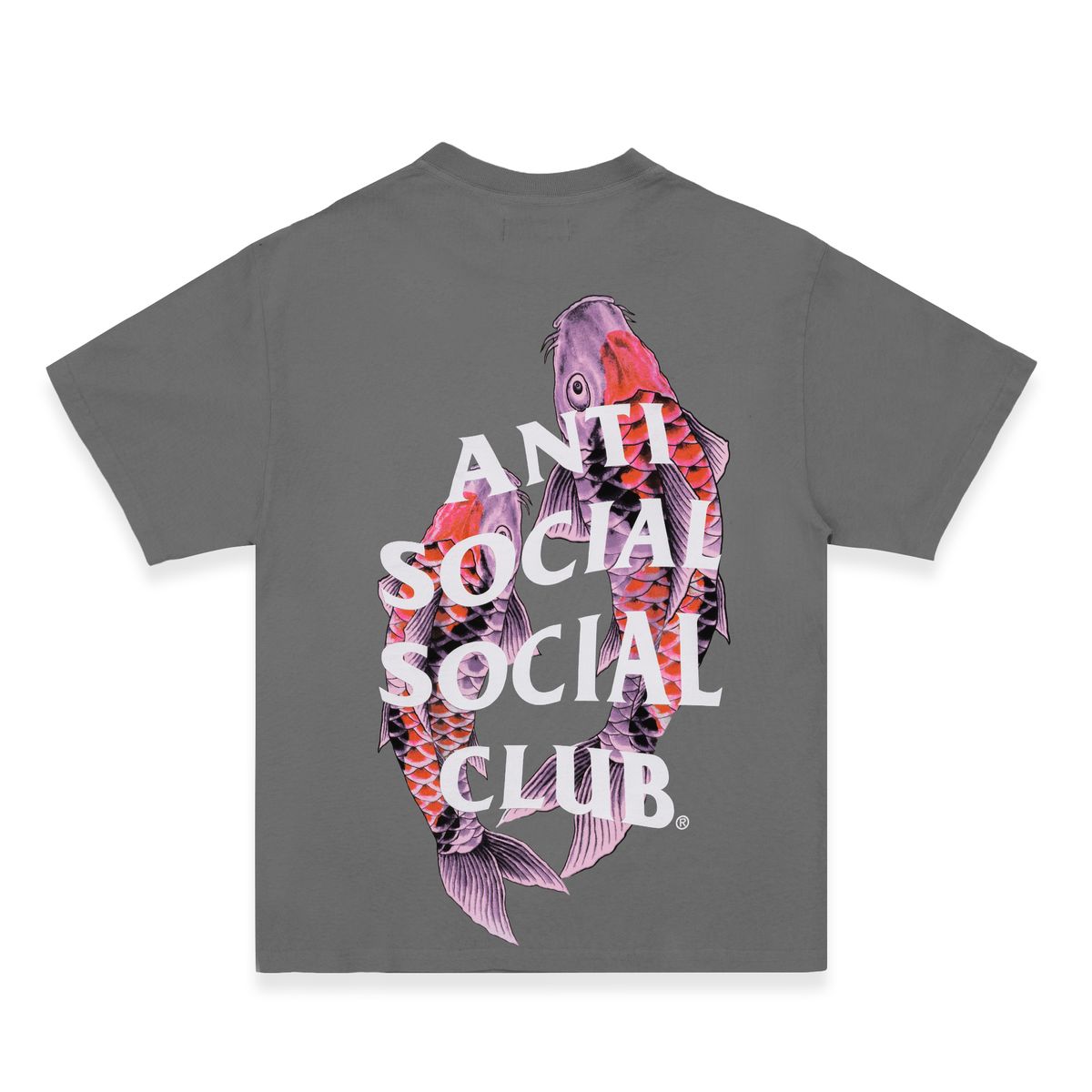 Anti Social Social Club Koi Tee Gray - back
