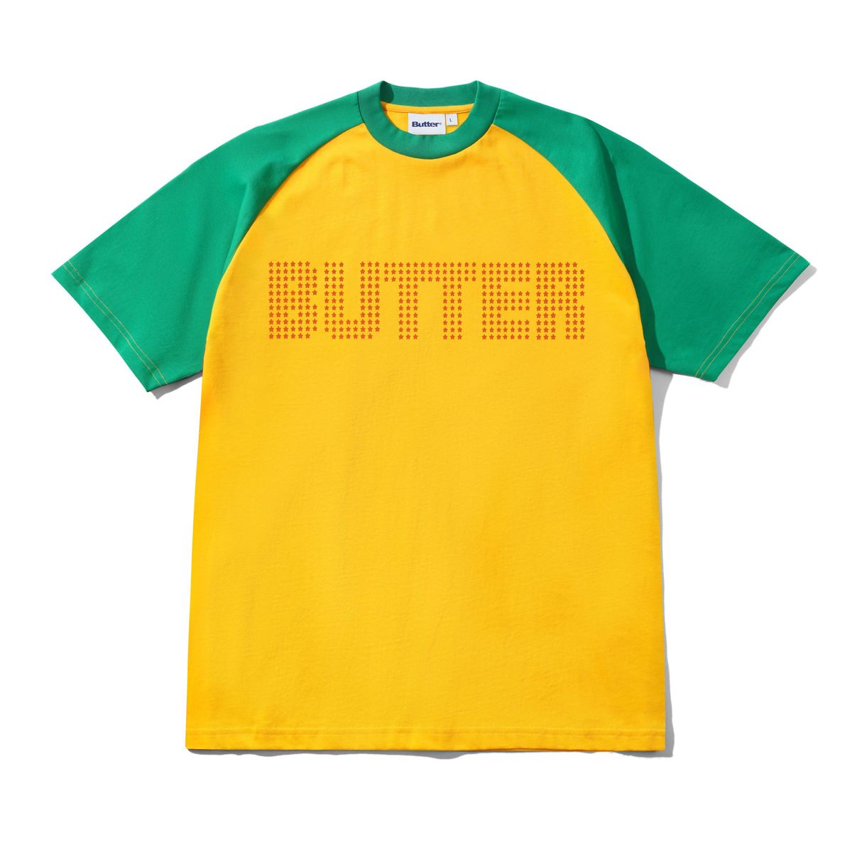Butter Goods Stars Raglan Tee Yellow
