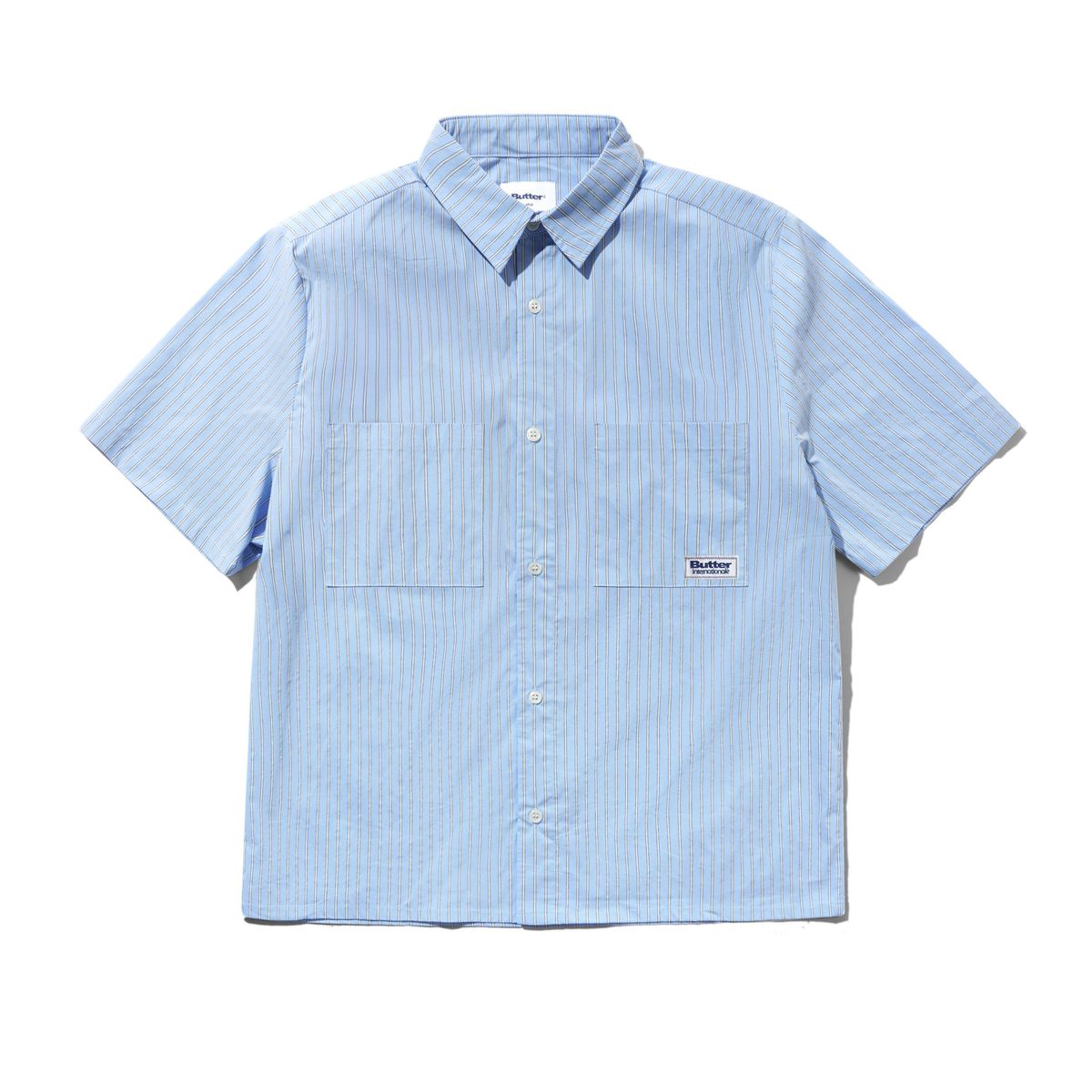 Butter Goods Vertical Stripe S/S Shirt Blue