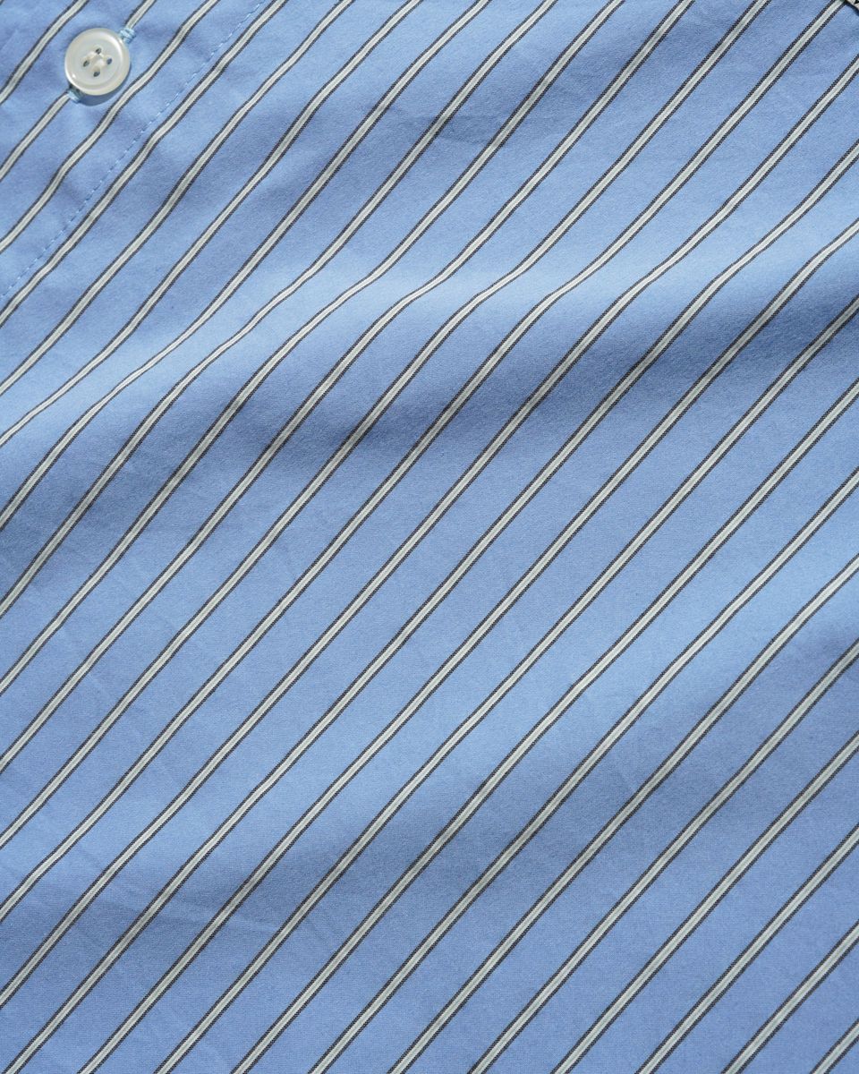 Butter Goods Vertical Stripe S/S Shirt Blue