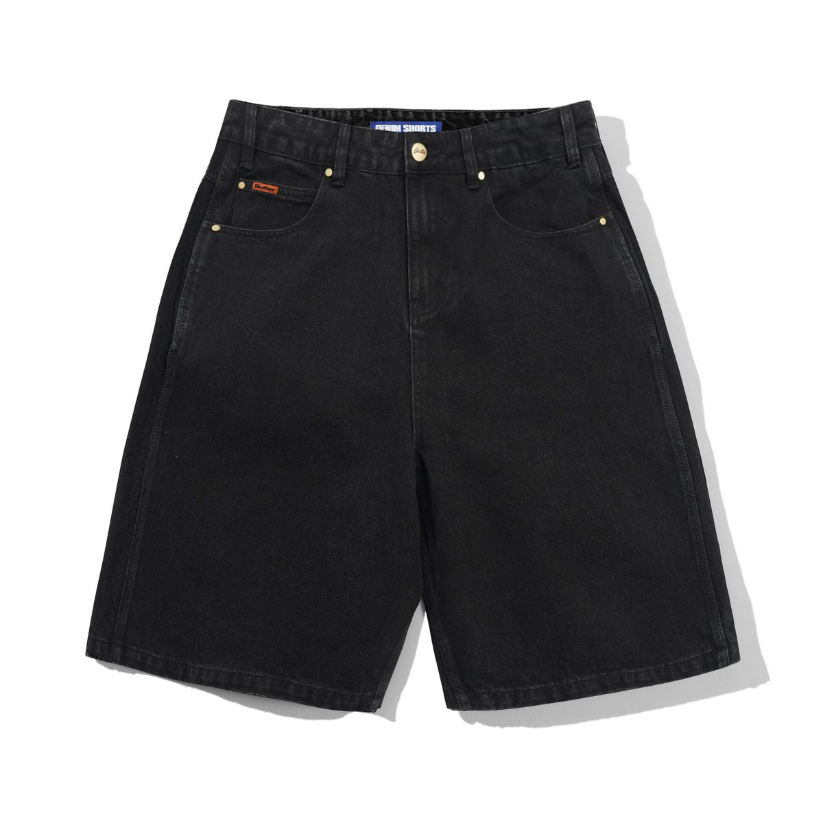 Butter Goods Baggy Denim Shorts Black