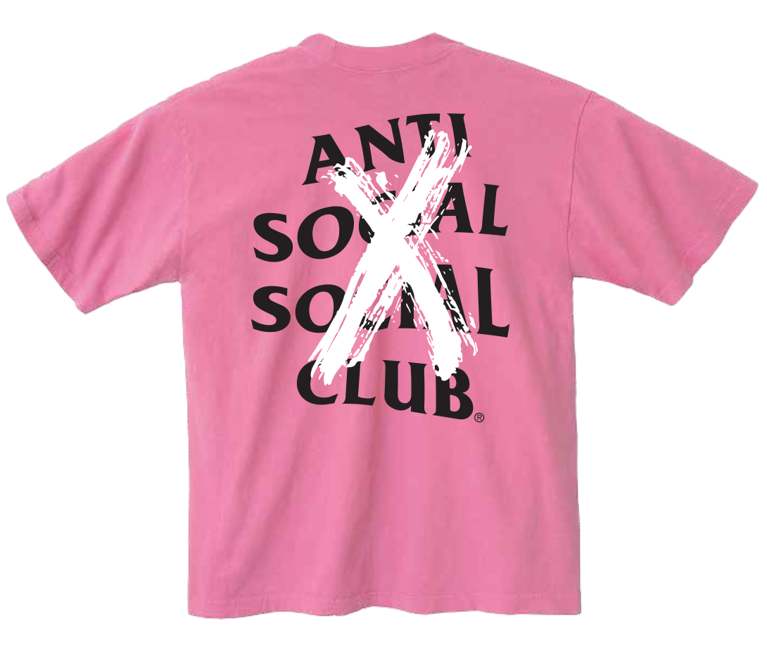 Anti Social Social Club Canceled Hand Painted Tee Pink