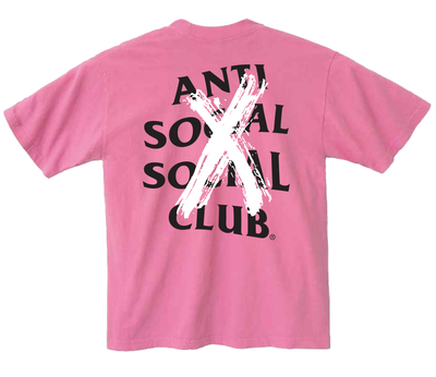 Anti Social Social Club Canceled Hand Painted Tee Pink