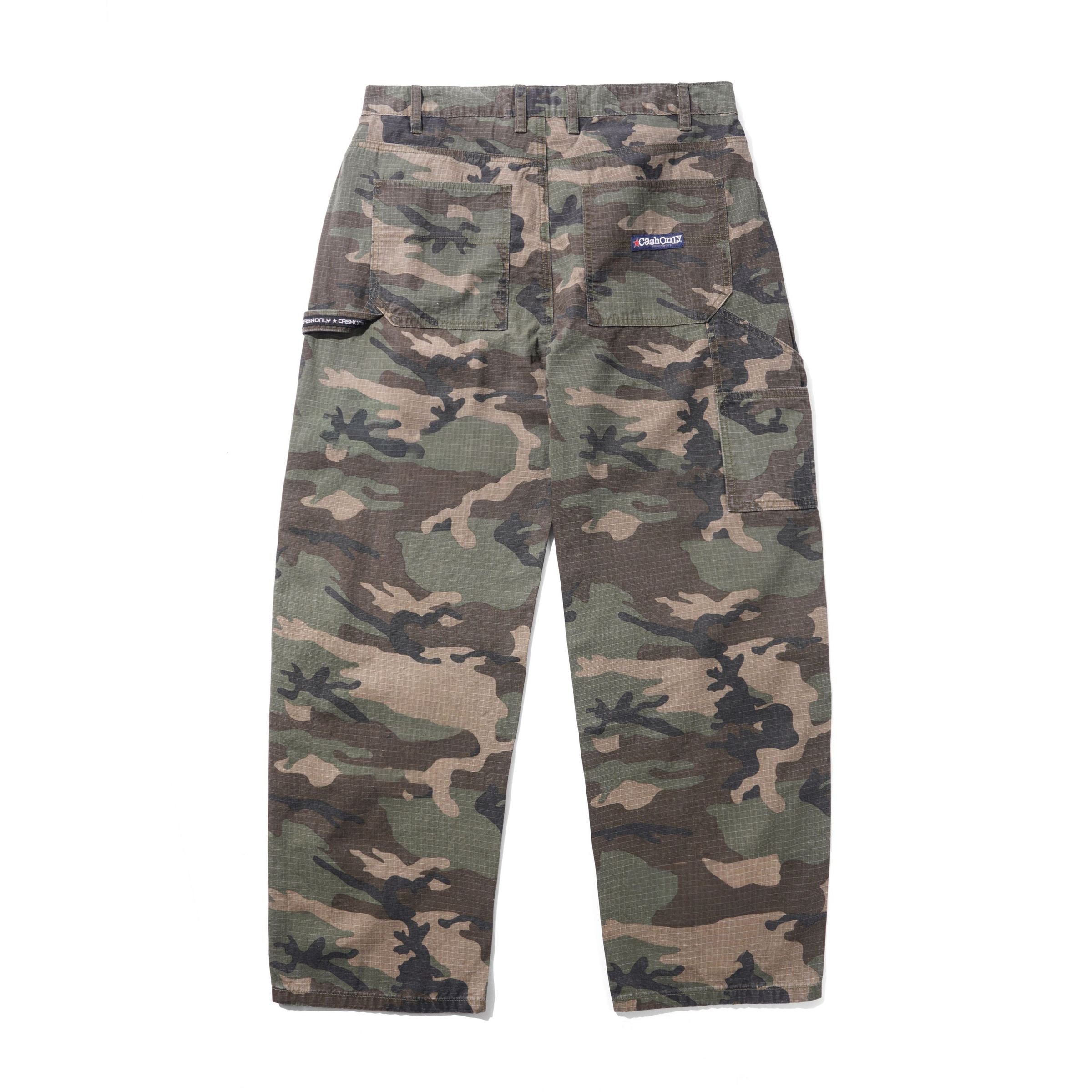 Cash Only Ripstop Carpenter Pants Woodland Camo - back