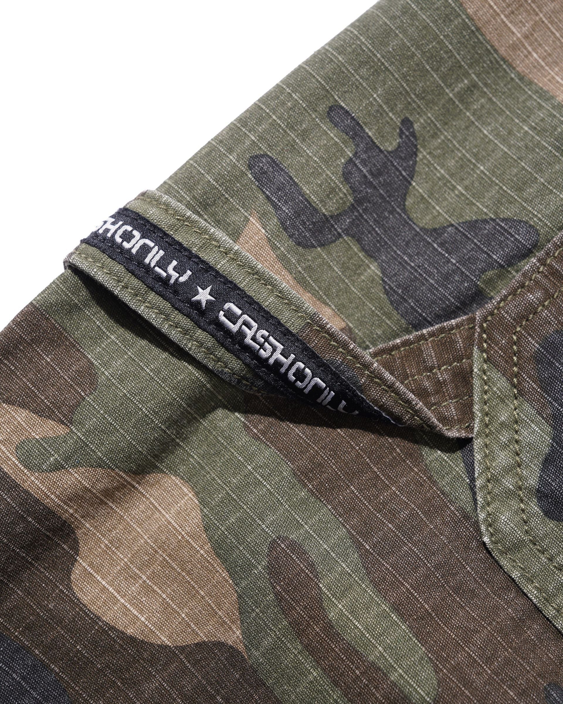 Cash Only Ripstop Carpenter Pants Woodland Camo - hammer loop detail