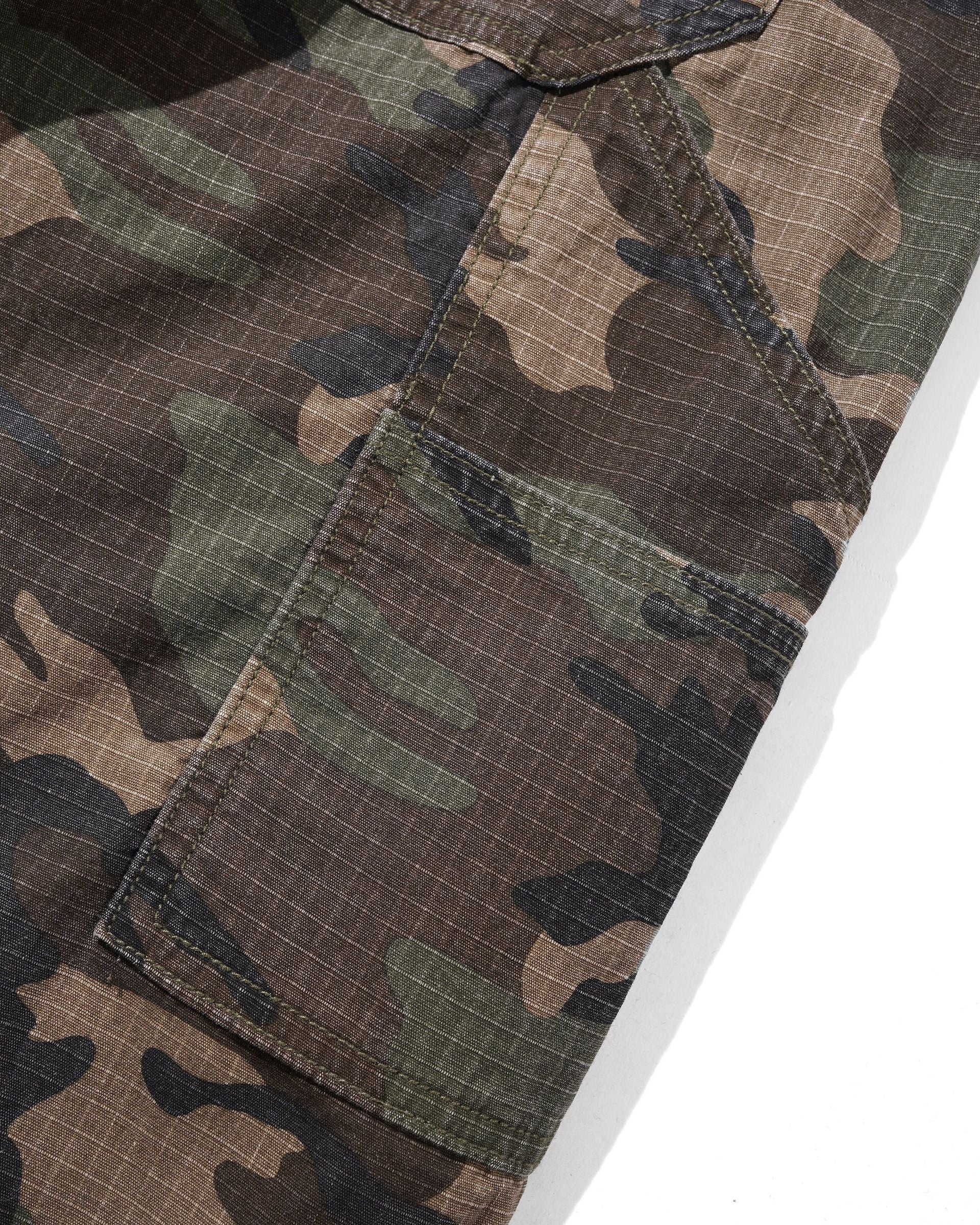 Cash Only Ripstop Carpenter Pants Woodland Camo - utility pocket detail