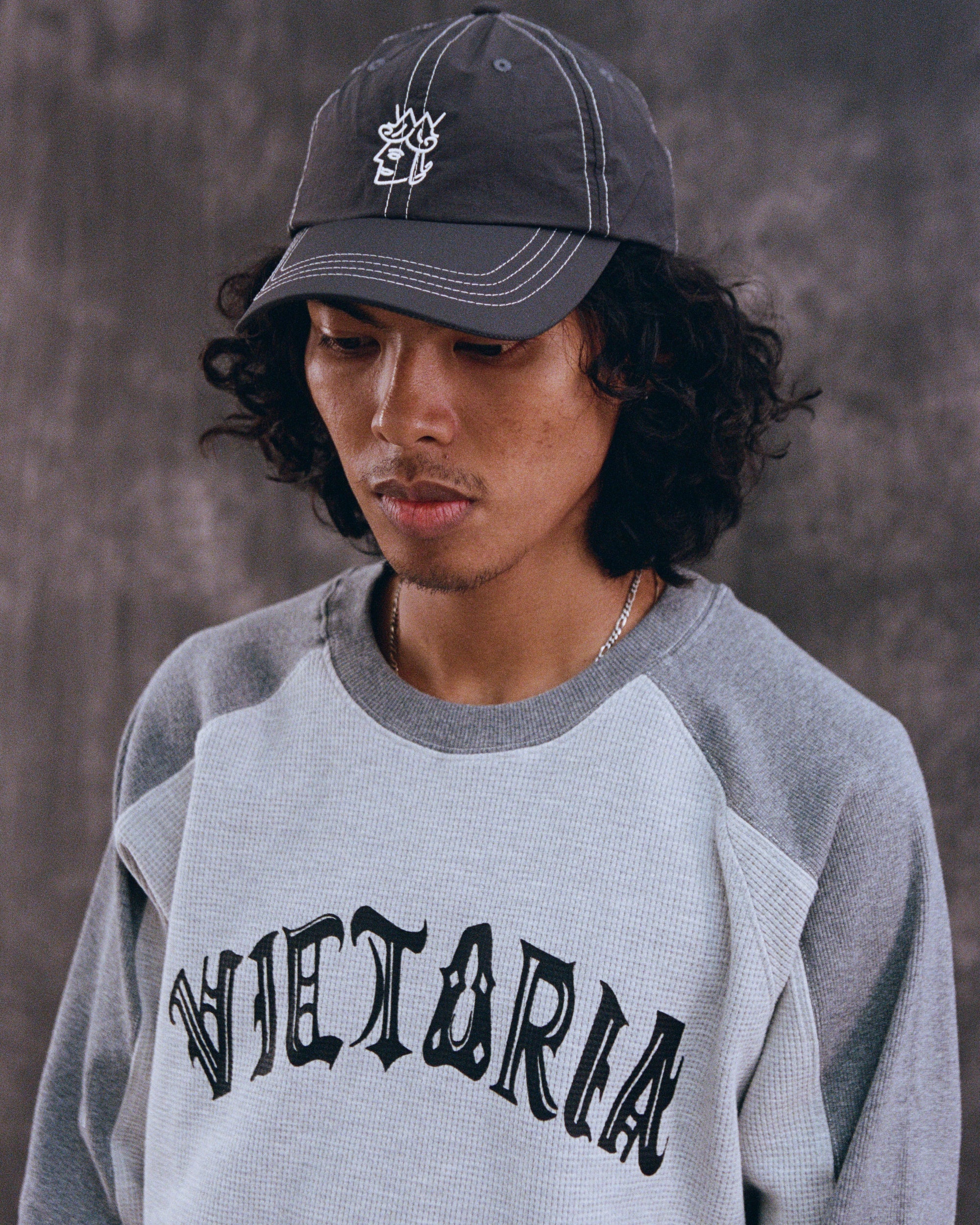 Victoria HK Nylon QH Logo Cap – Charcoal