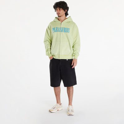 PLEASURES ONYX ZIP UP HOODIE- LIME - Gallery Streetwear