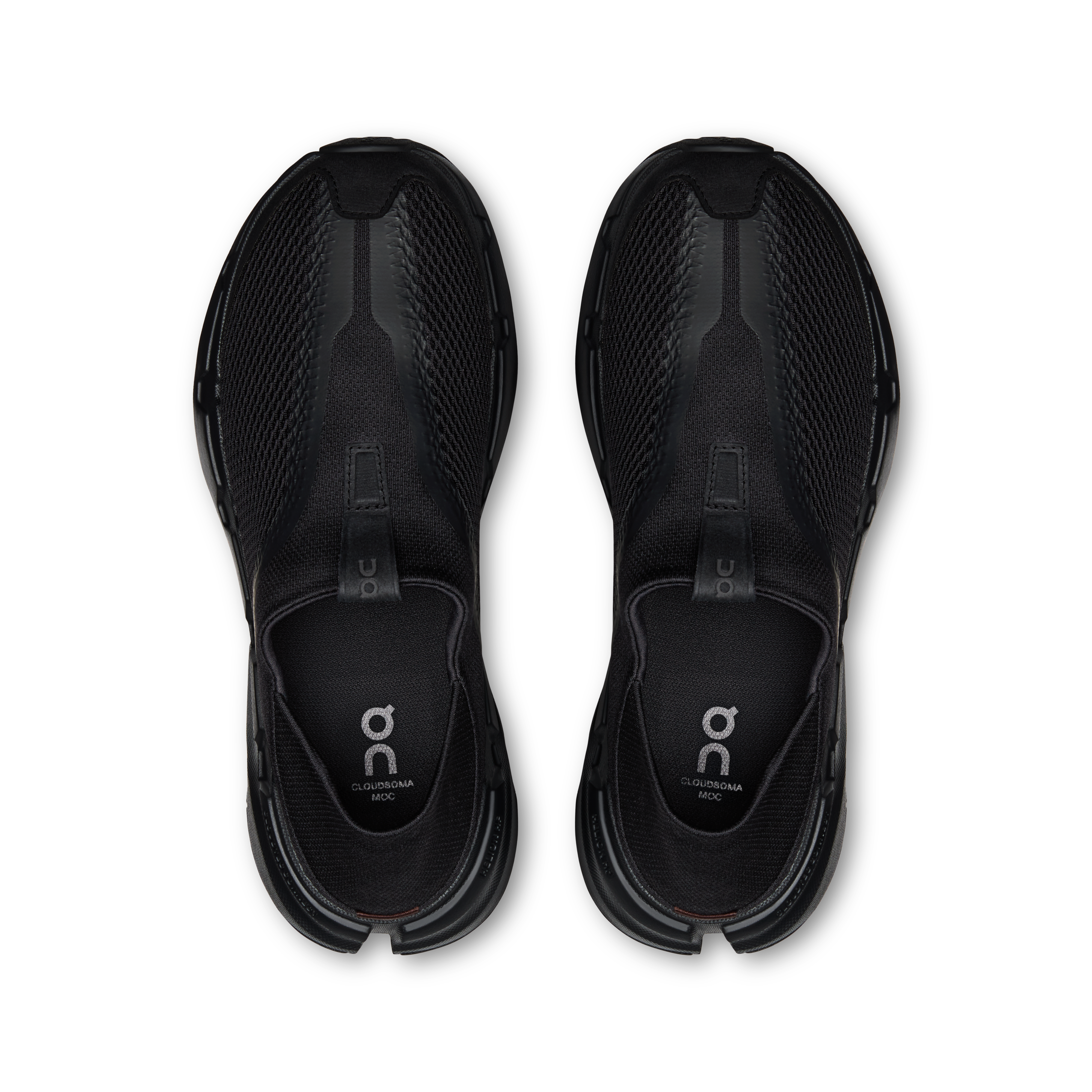 On Cloudsoma Moc women's black, medial side view