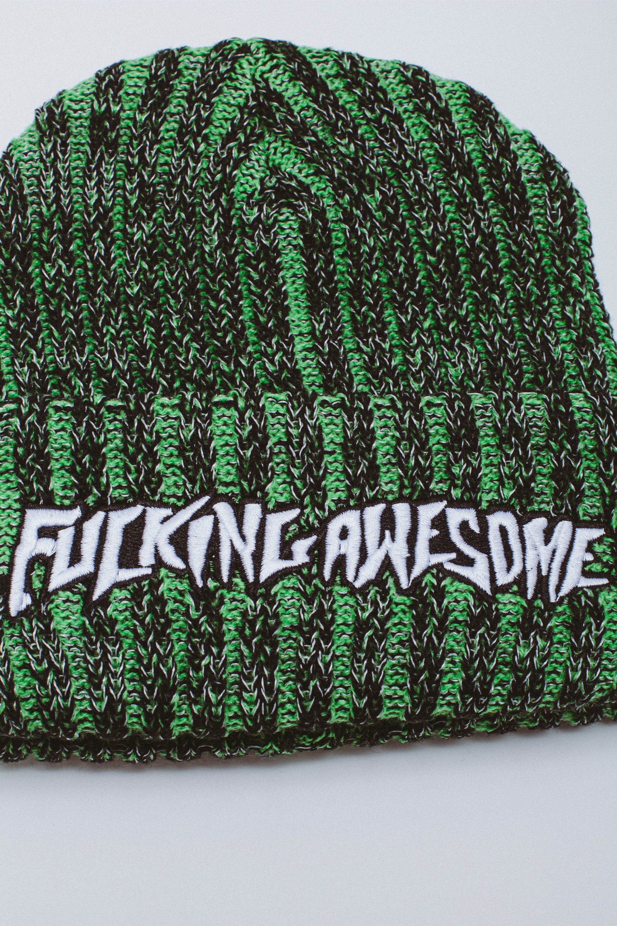 FA Reflective Stripe Beanie Black detail