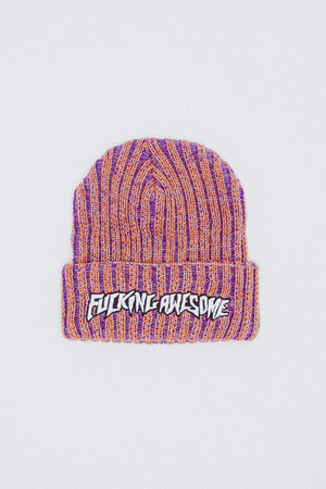 FA Reflective Stripe Beanie Orange front