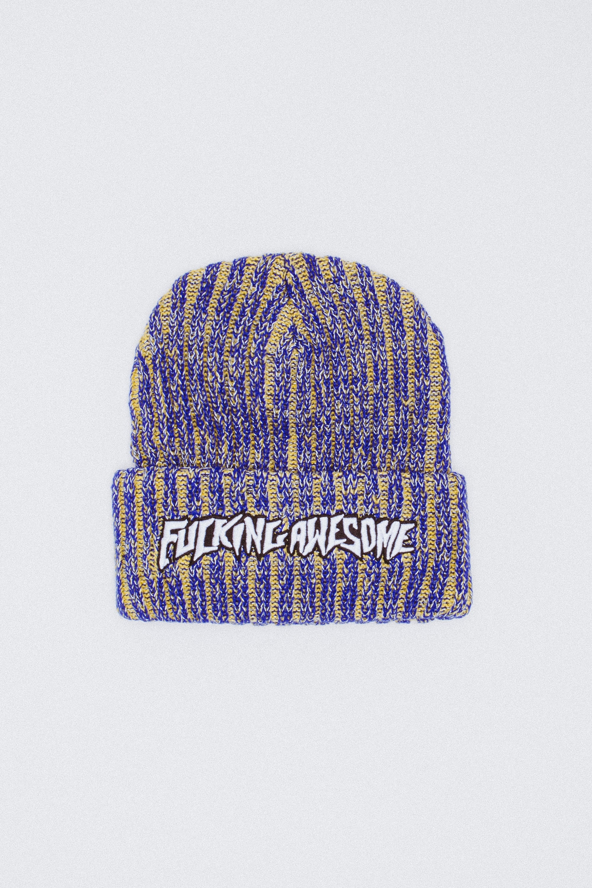 FA Reflective Stripe Beanie Yellow front
