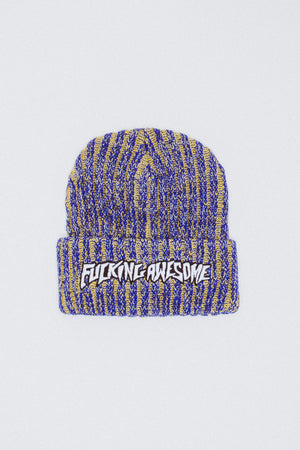FA Reflective Stripe Beanie Yellow front