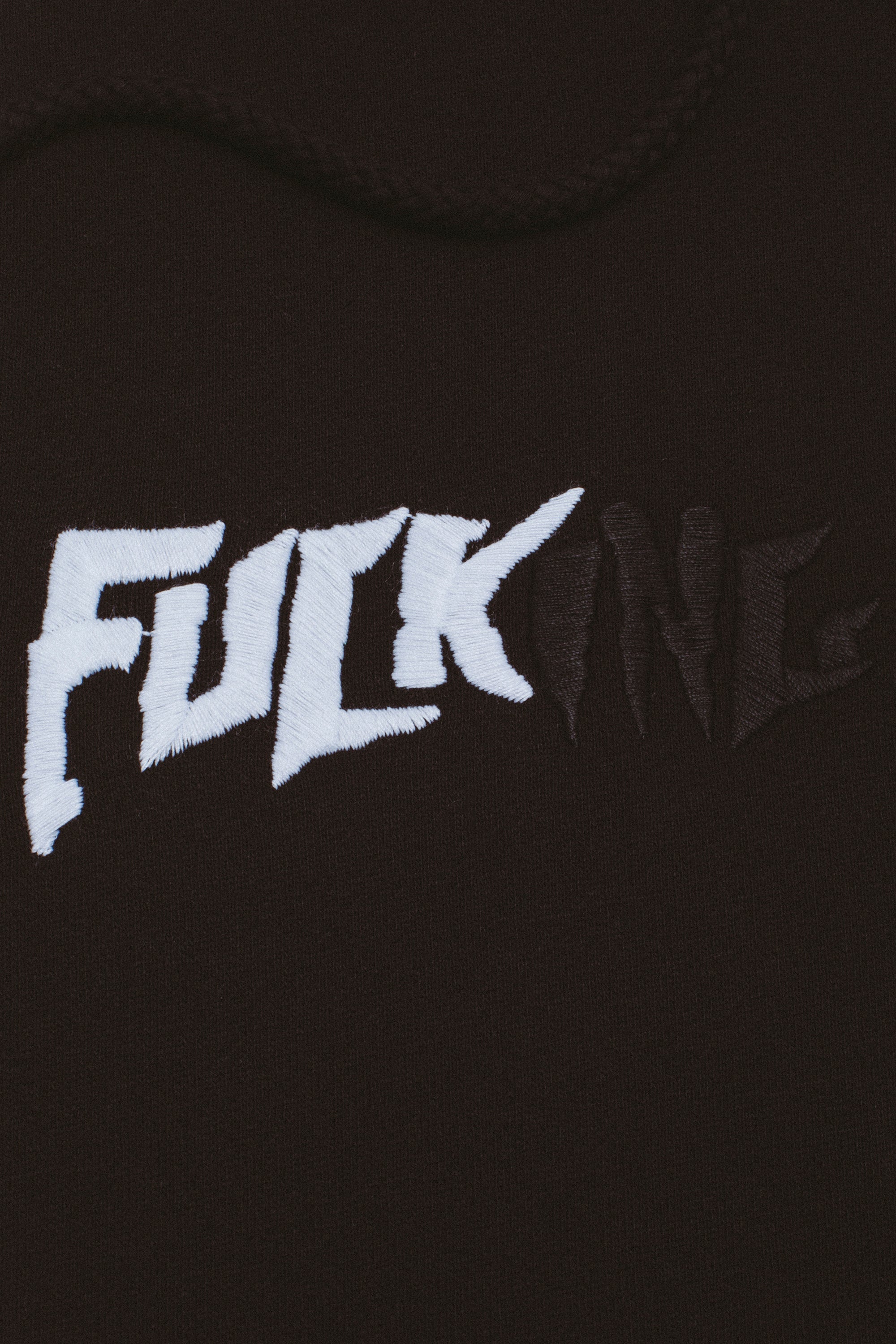 FA Fuck Me Hoodie Black graphic detail