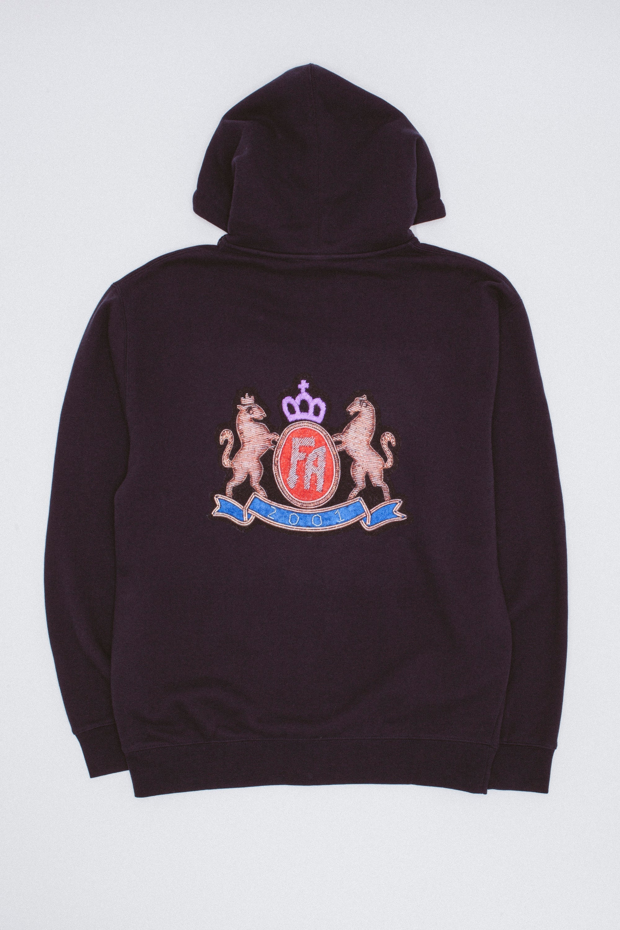 FA Printed Crest Zip Hoodie Navy back