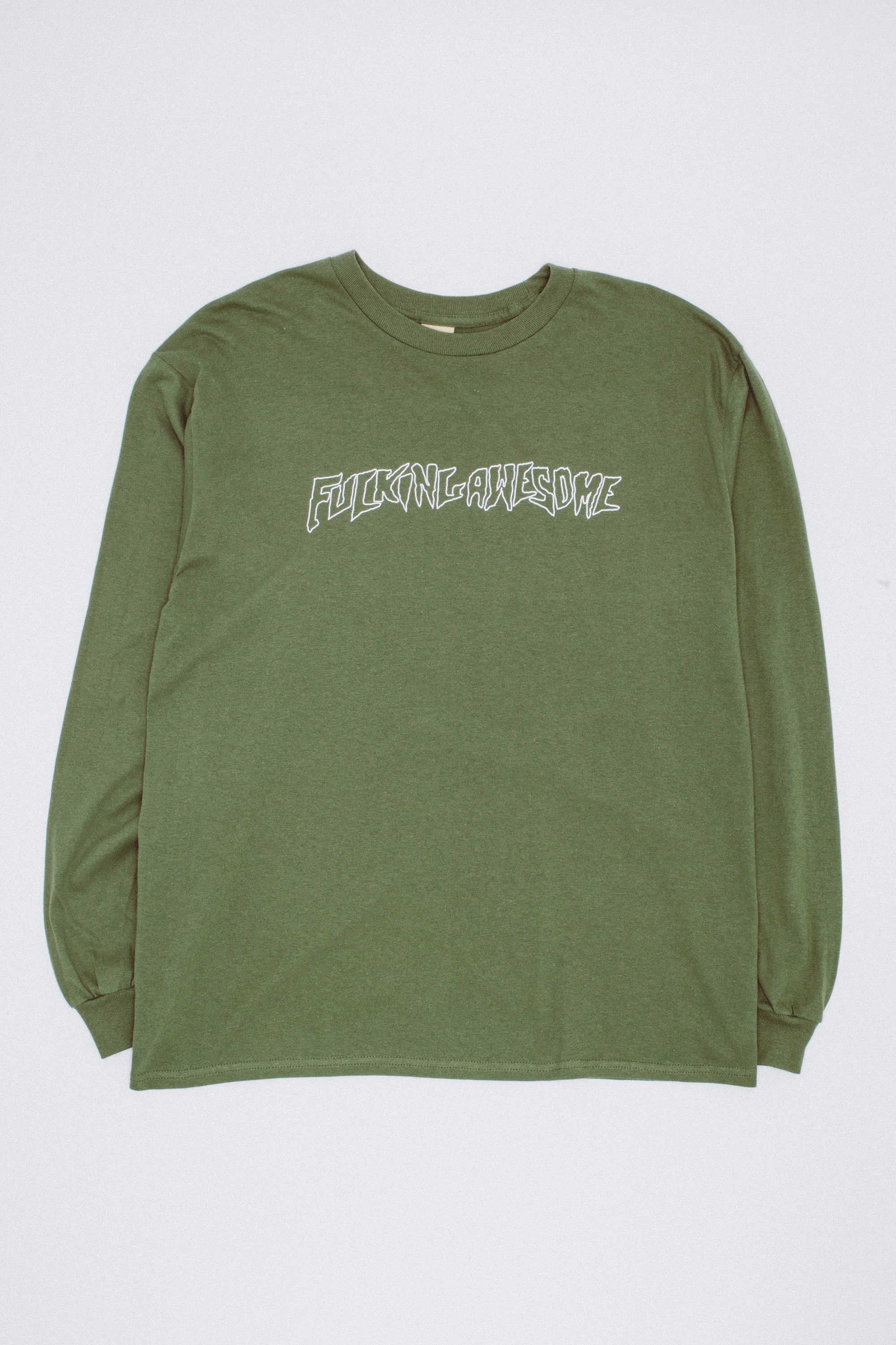 FA Fineline Glow In The Dark Stamp Logo Longsleeve Army front