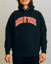 Raised by Wolves| Collegiate Snap Hood Black - Gallery Streetwear