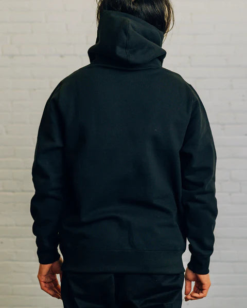 Raised by Wolves| Collegiate Snap Hood Black - Gallery Streetwear