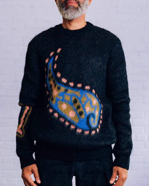 Raised by Wolves| Paisley Mohair Sweater - Gallery Streetwear