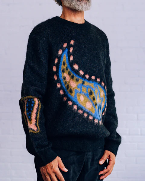 Raised by Wolves| Paisley Mohair Sweater - Gallery Streetwear