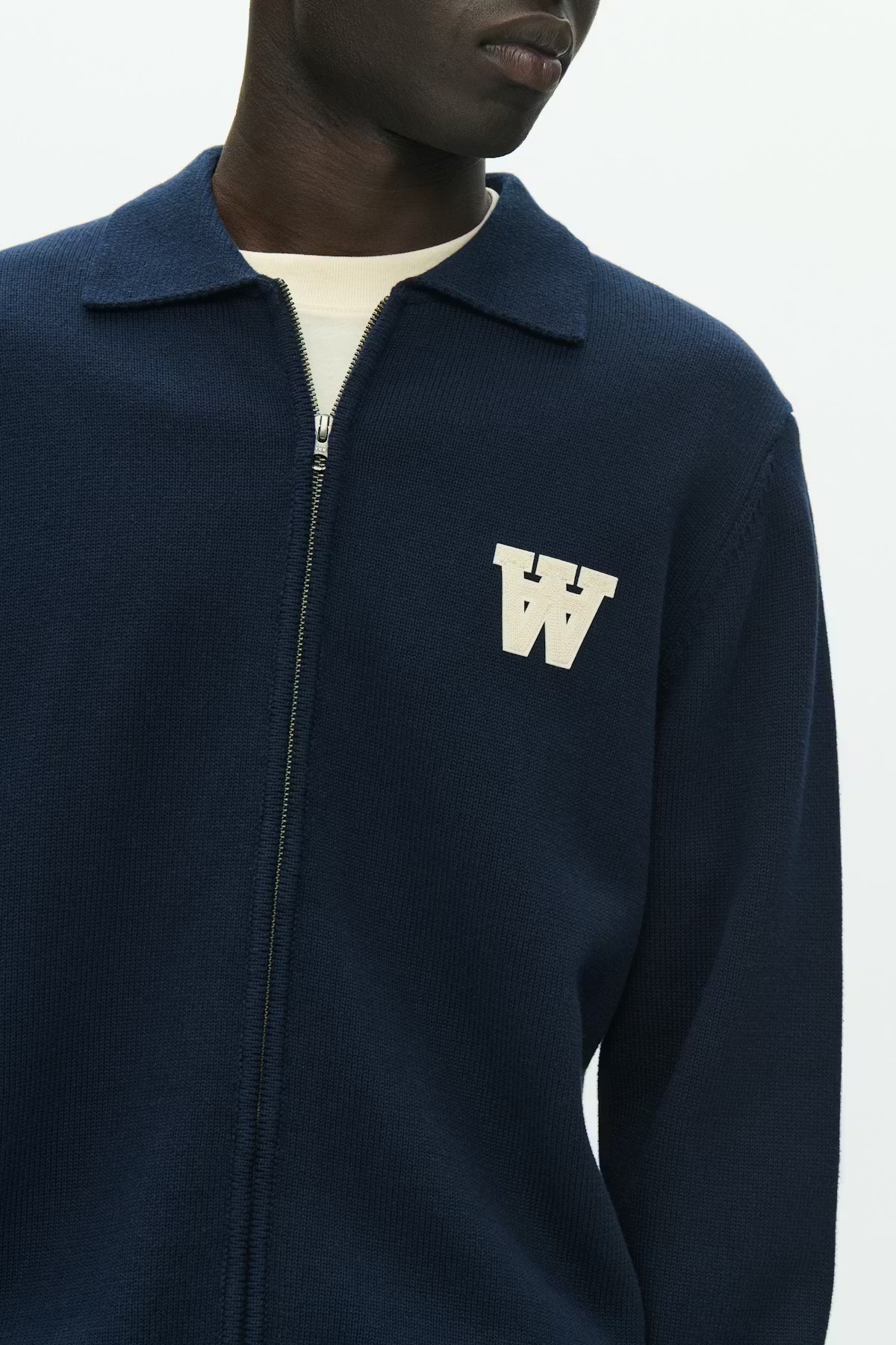 WoodWood WWTay Cardigan Navy — View 4 | Gallery Streetwear Kelowna