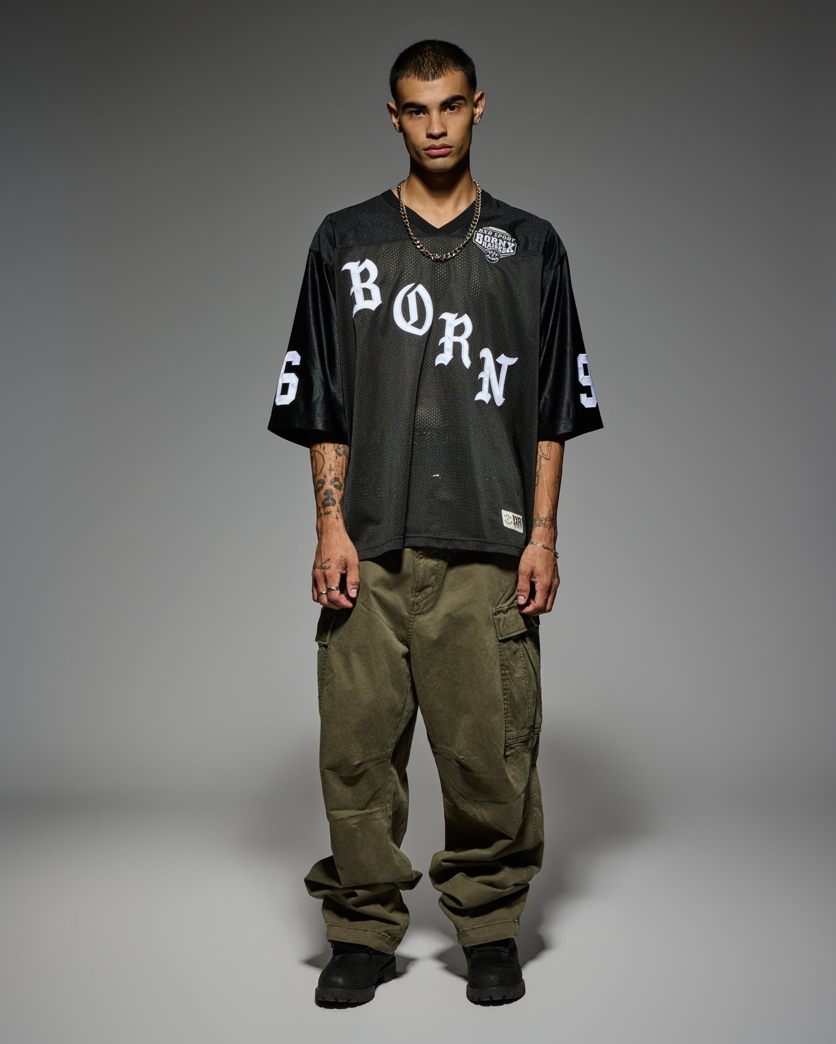 Born X Raised Paranoia Football Jersey - Black - lifestyle 1