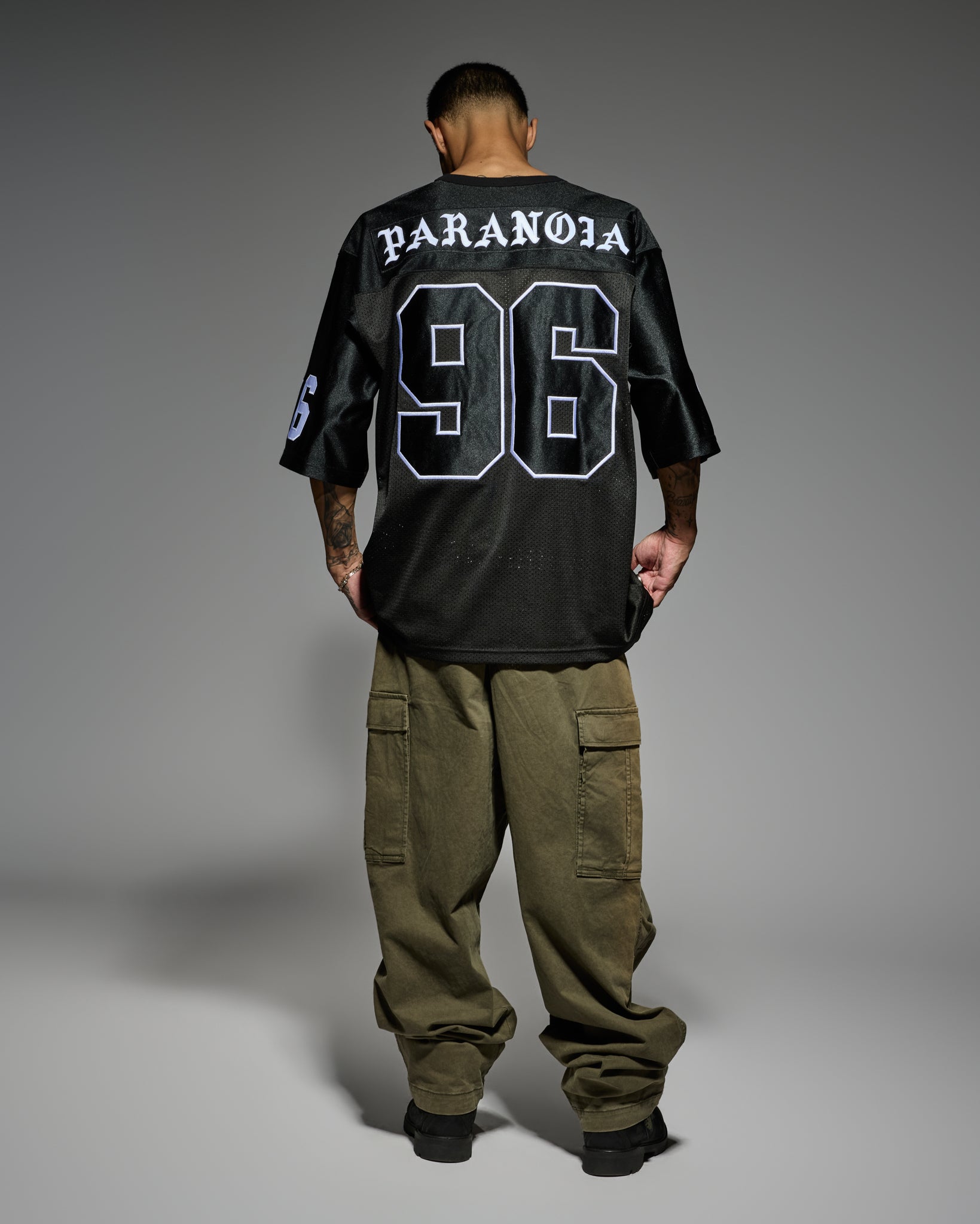 Born X Raised Paranoia Football Jersey - Black - lifestyle 2