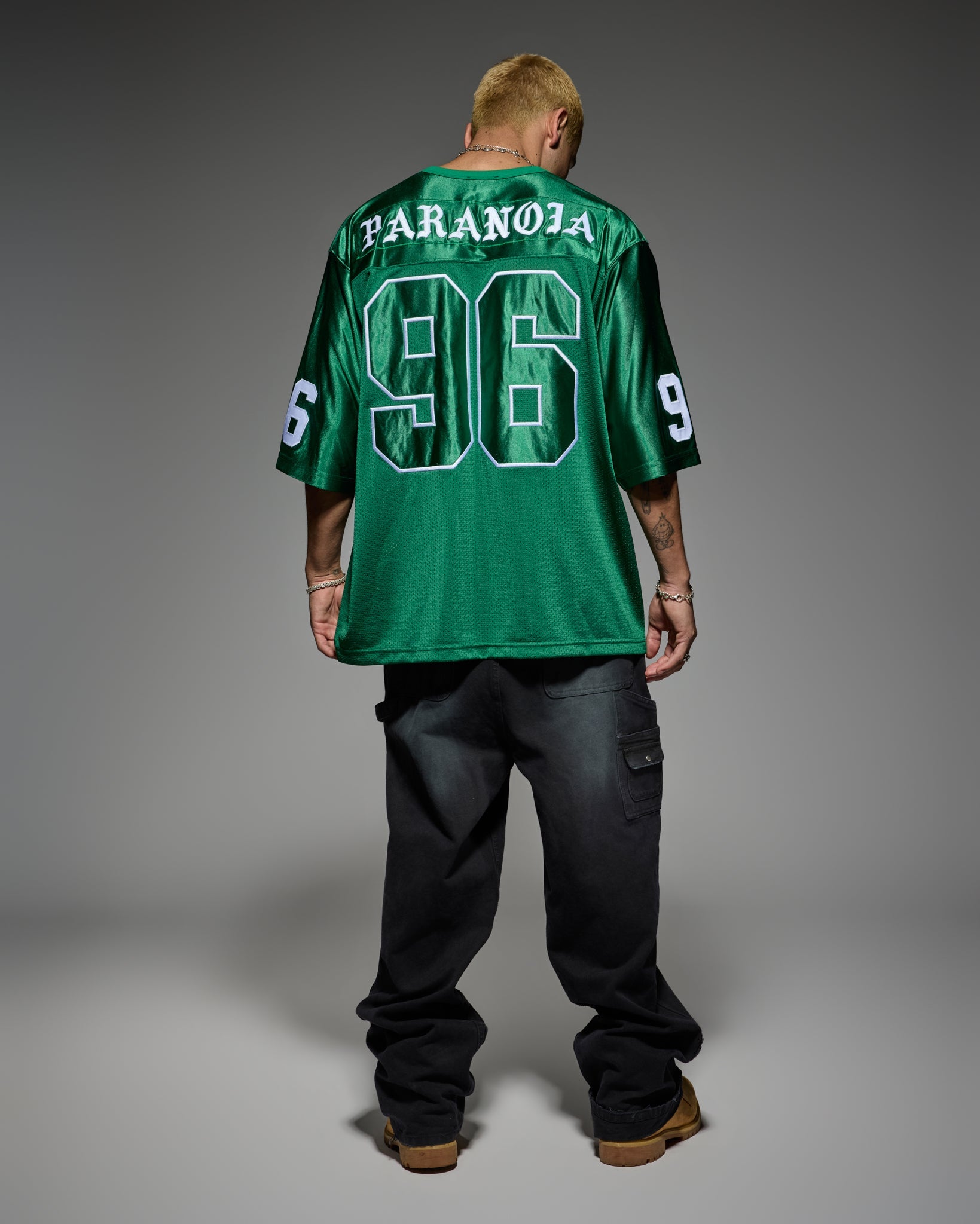 Born X Raised Paranoia Football Jersey - Kelly Green - lifestyle 2
