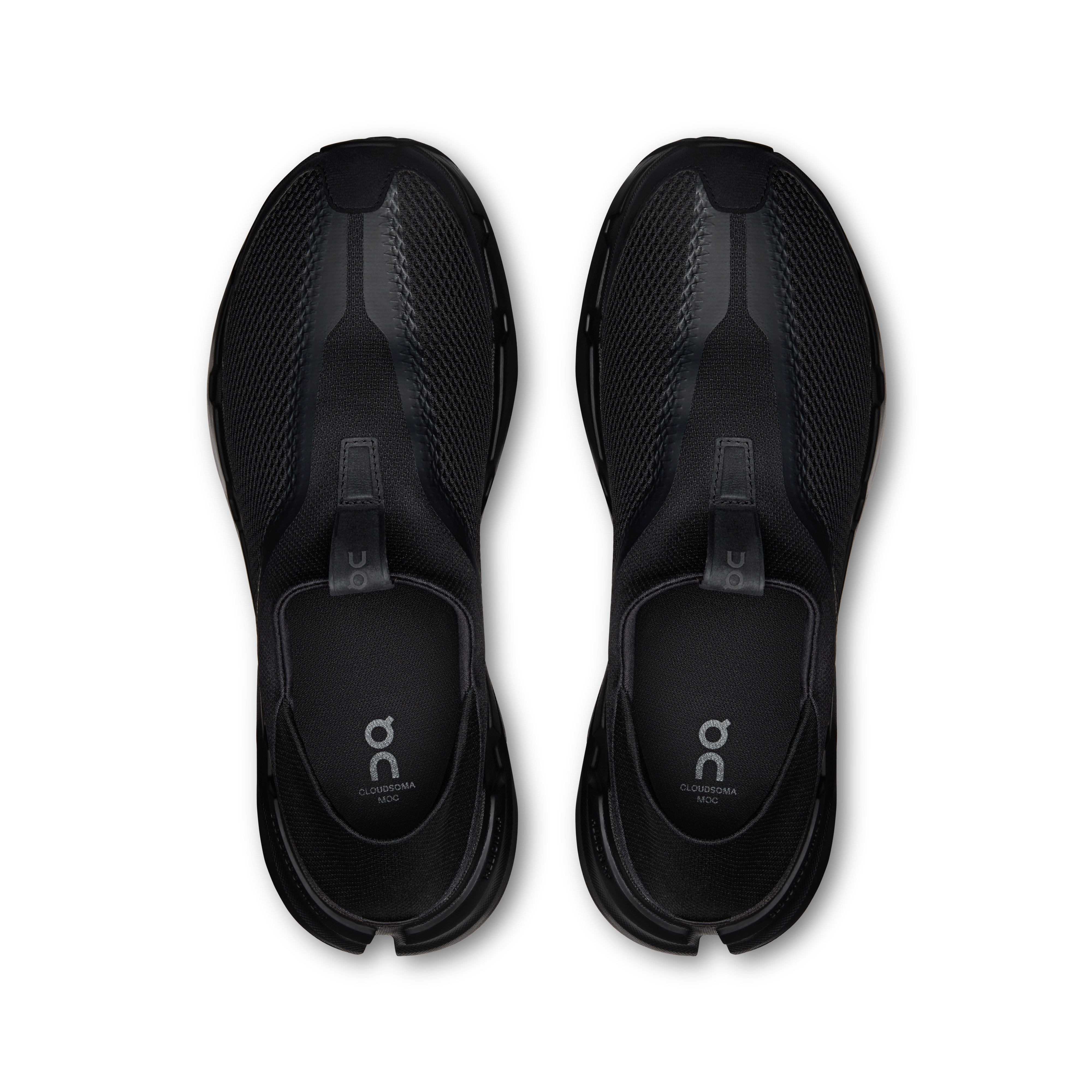 On Cloudsoma Moc men's black, medial side view