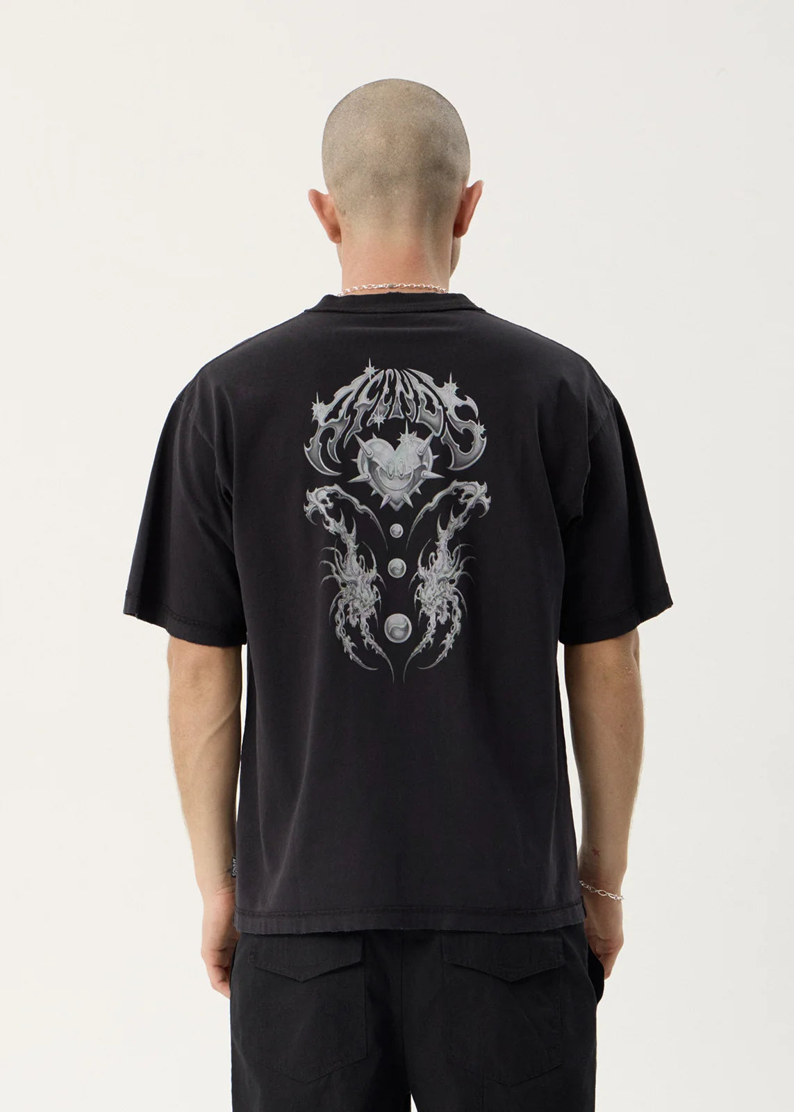 Afends Scorpius Recycled Heavyweight Boxy Tee – Stone Black
