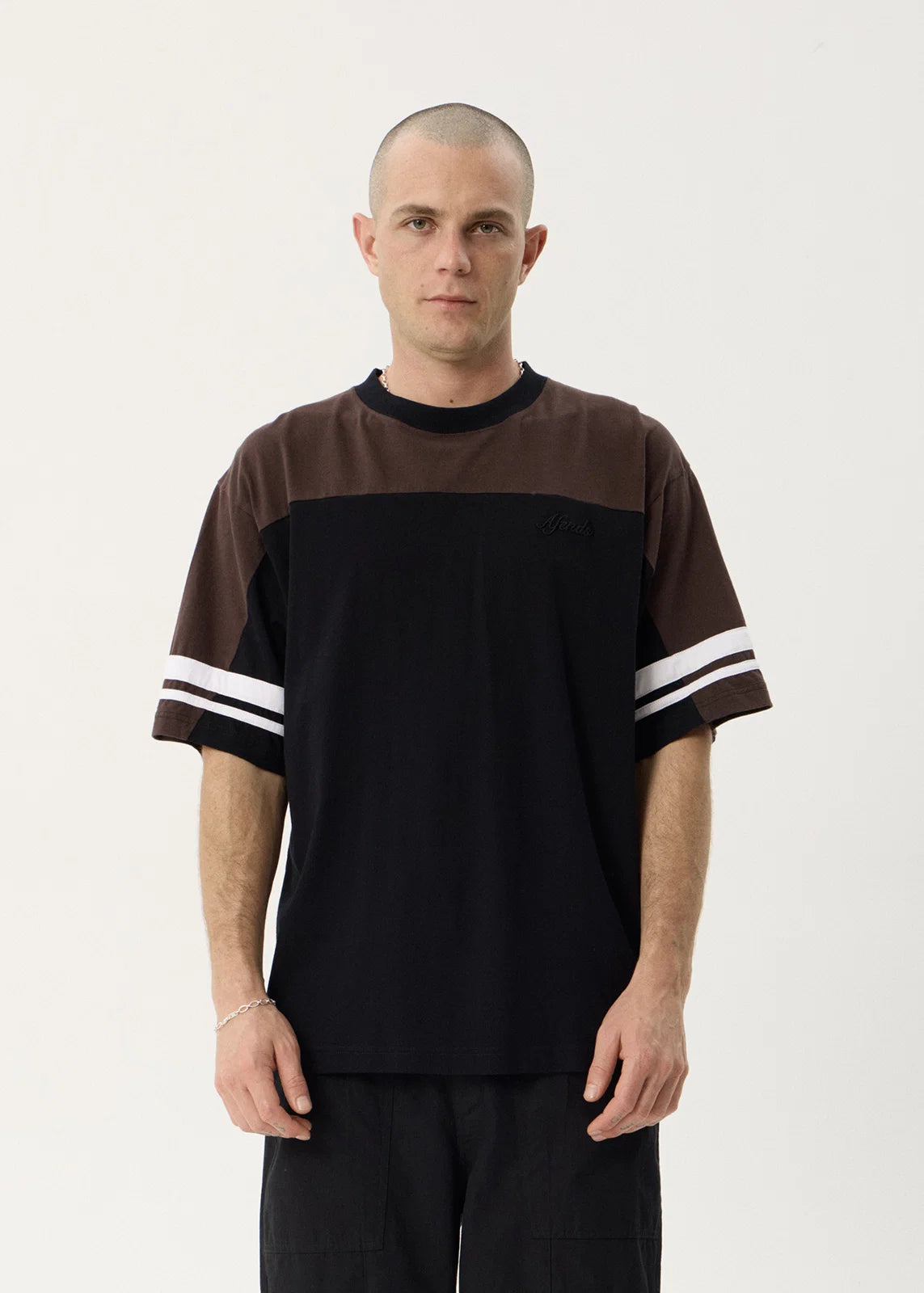 Afends Origin Recycled Boxy Vintage Tee – Stone Black