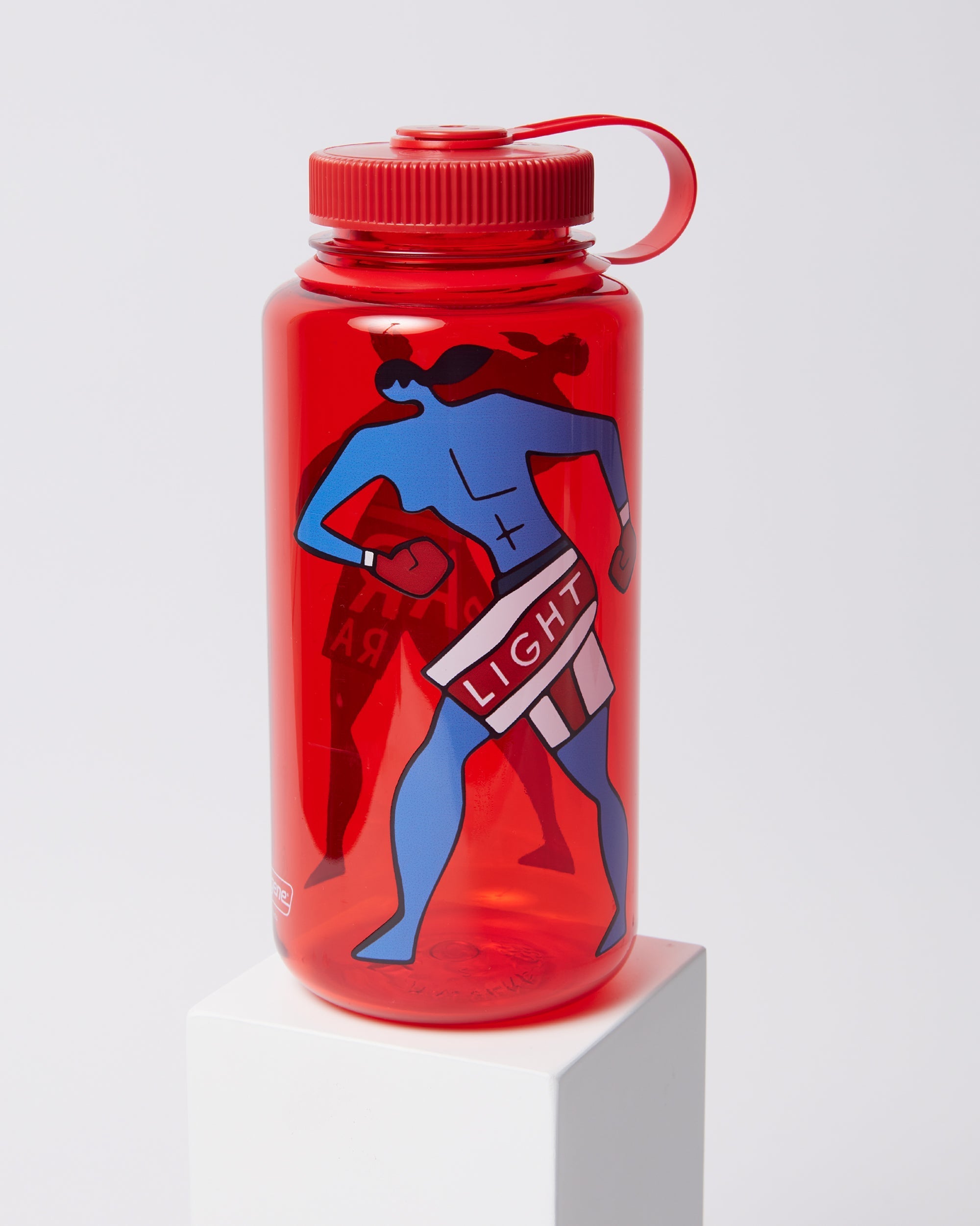 Parra Water Slapped Nalgene bottle in red, front view