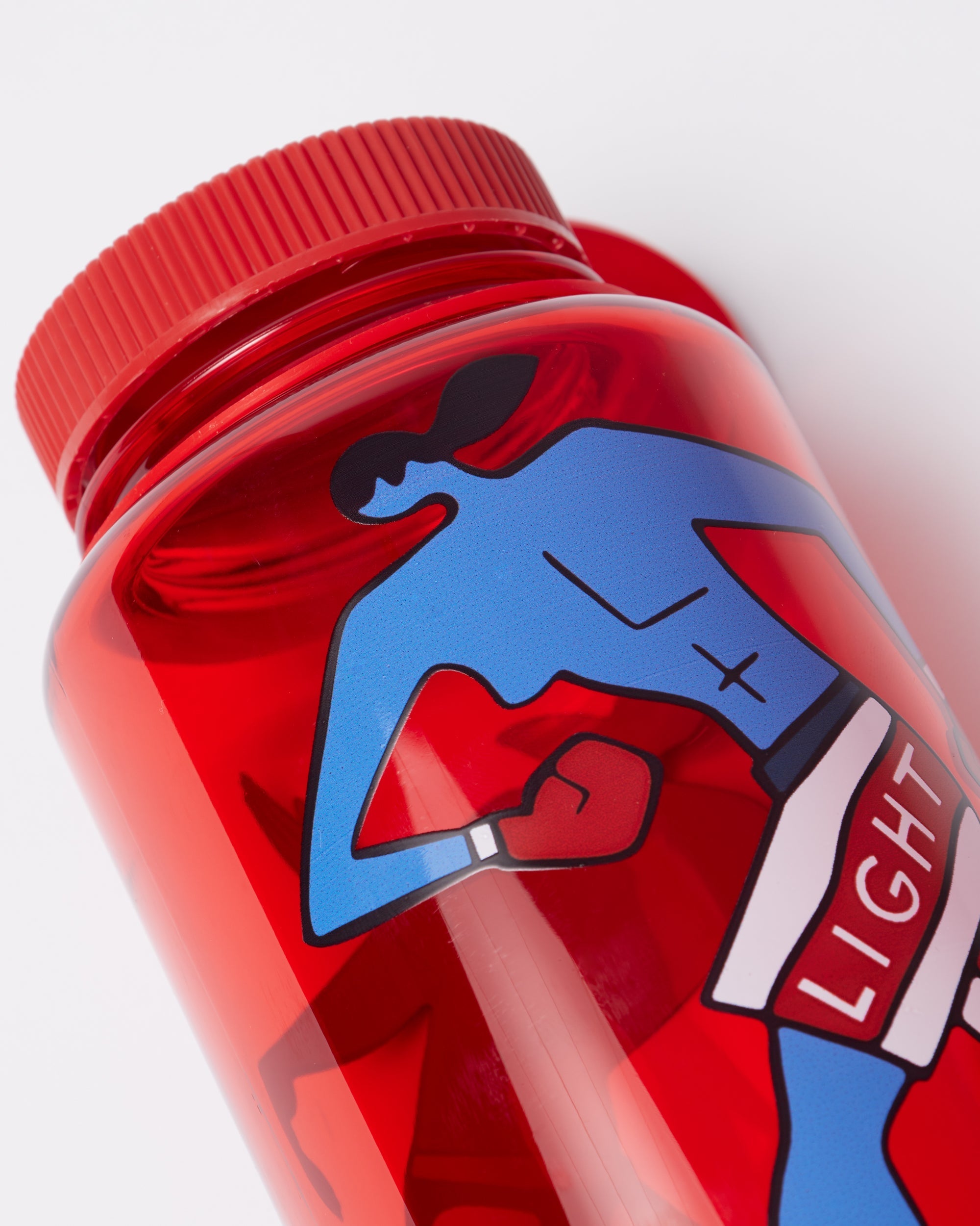 Parra Water Slapped Nalgene bottle red — in hand