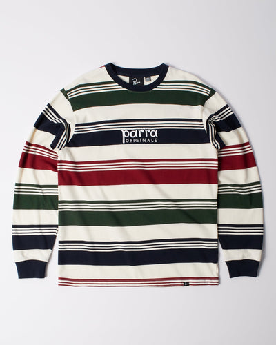 Parra Original Stripe Long Sleeve T-Shirt – Pine Green
