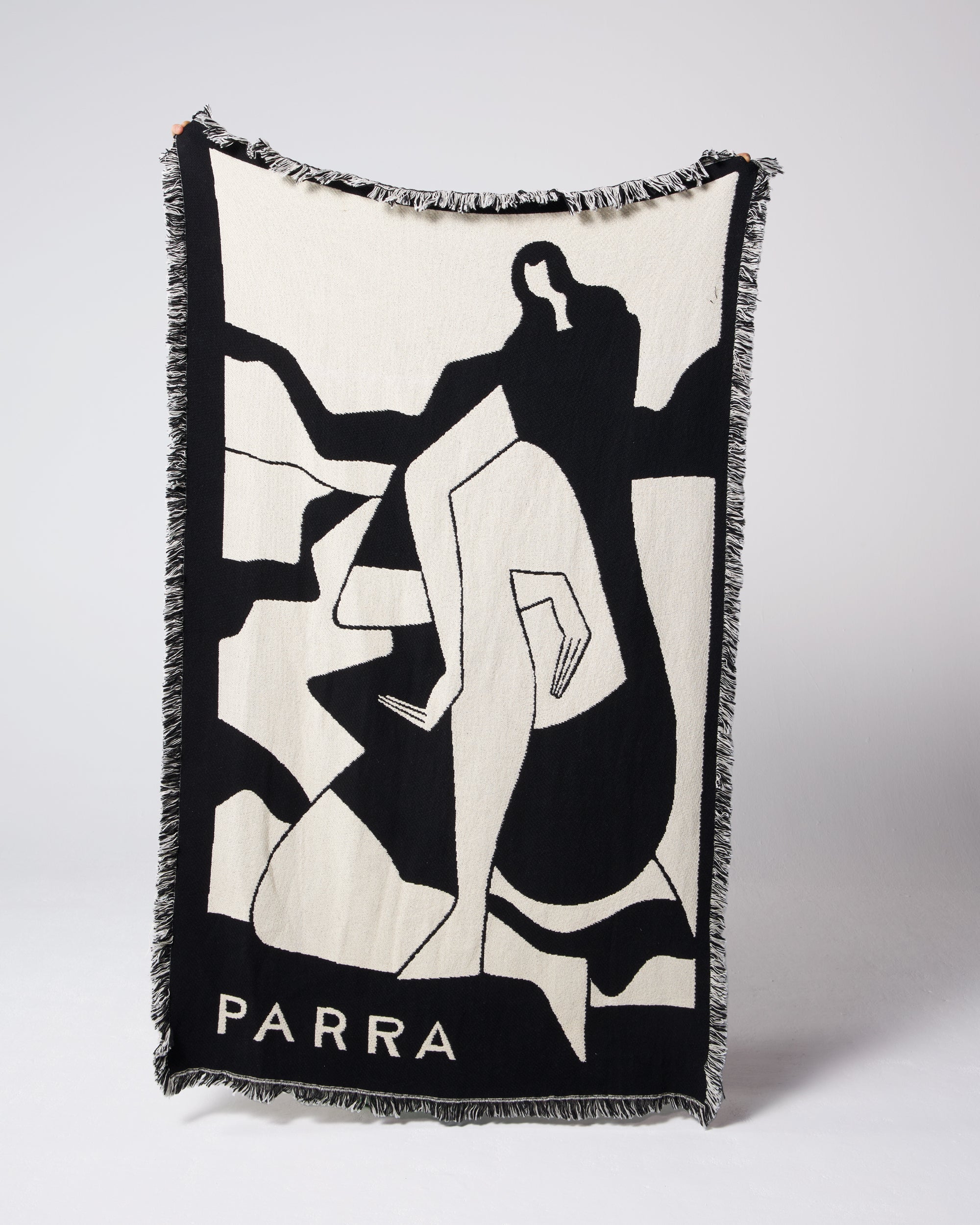 Parra Waiting For You Throw Blanket Black — product shot