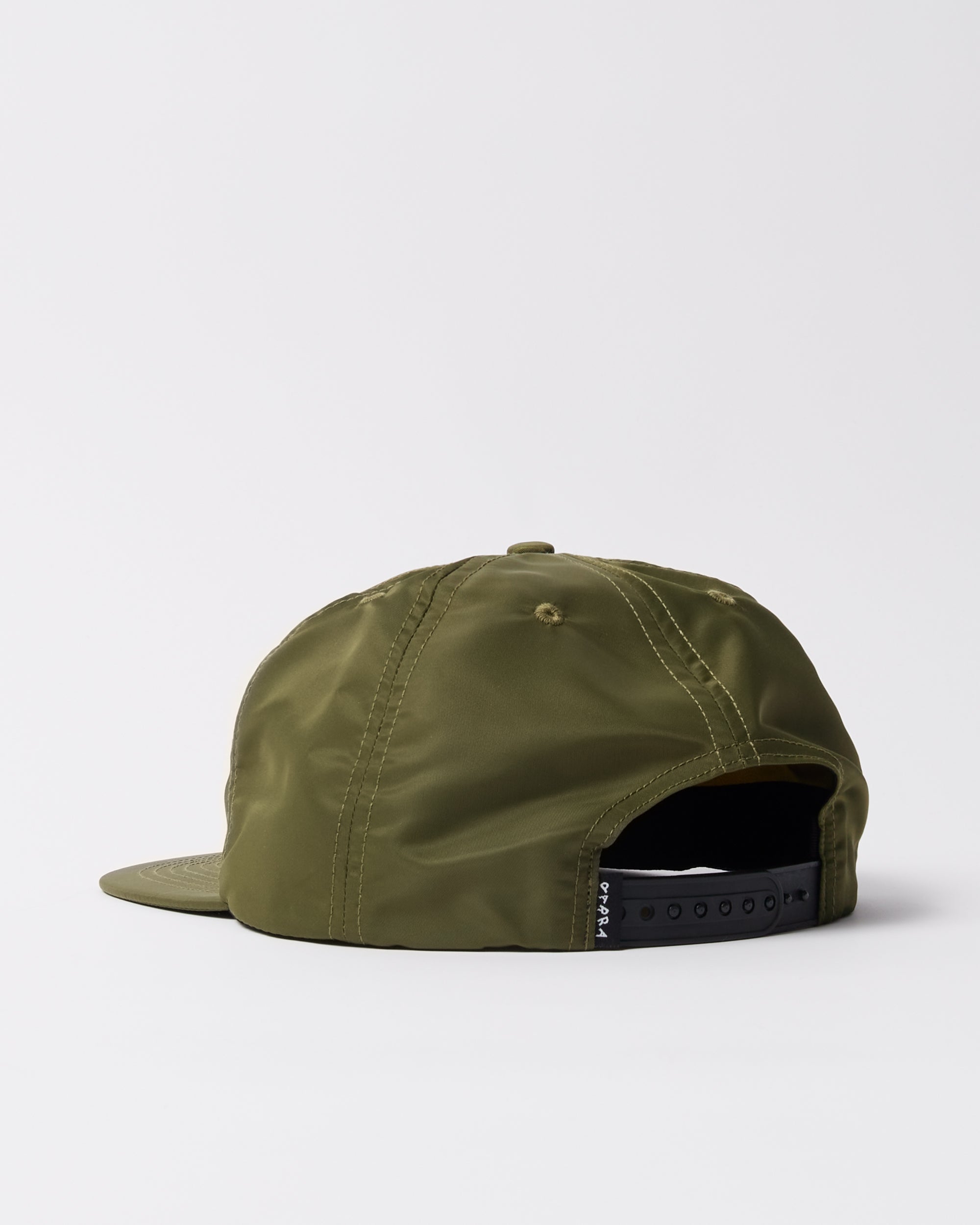Parra Distorted 90s Memory 5 Panel Hat Green — embroidery detail