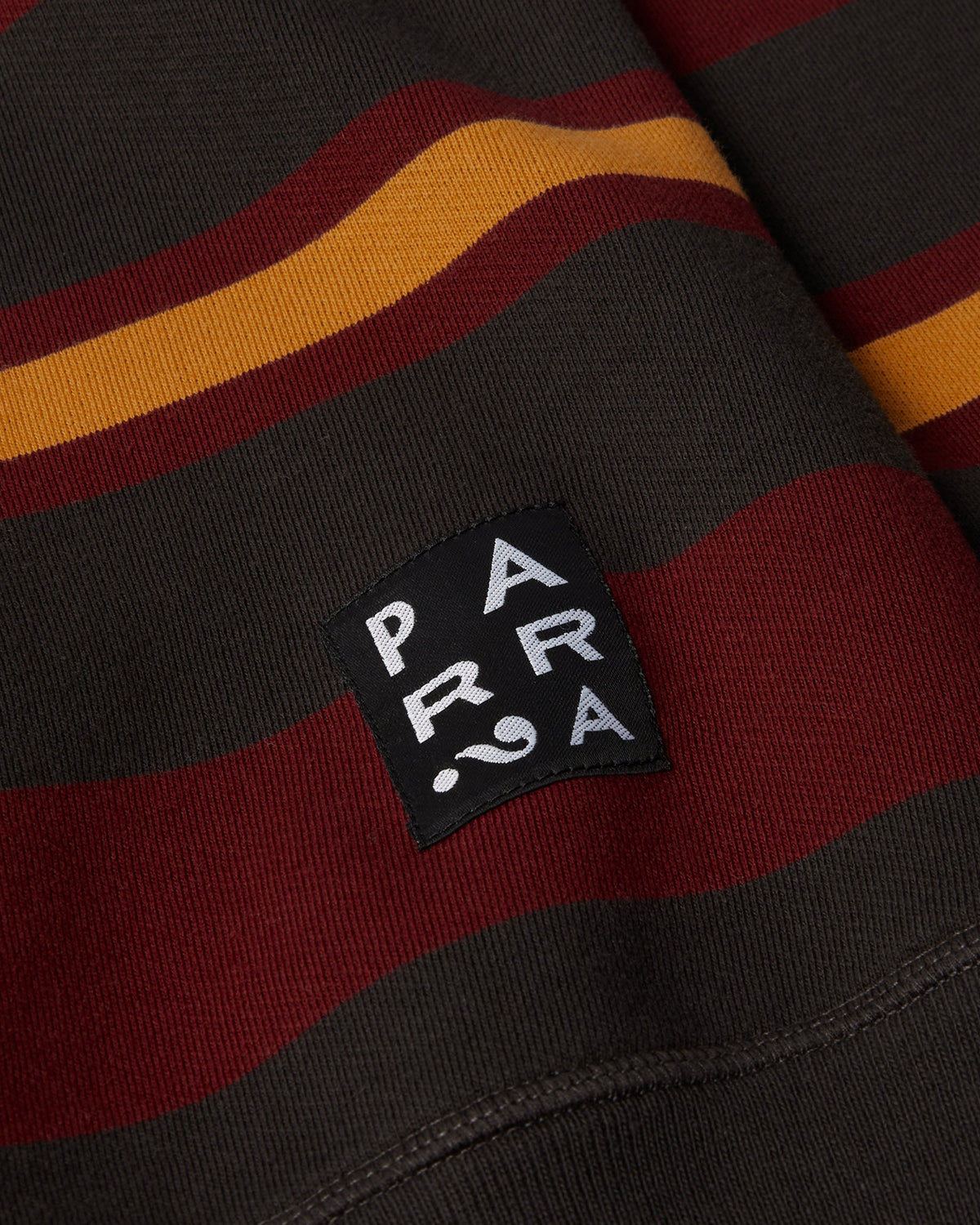 Parra Sweatstriped Crew Neck Sweatshirt Brown back