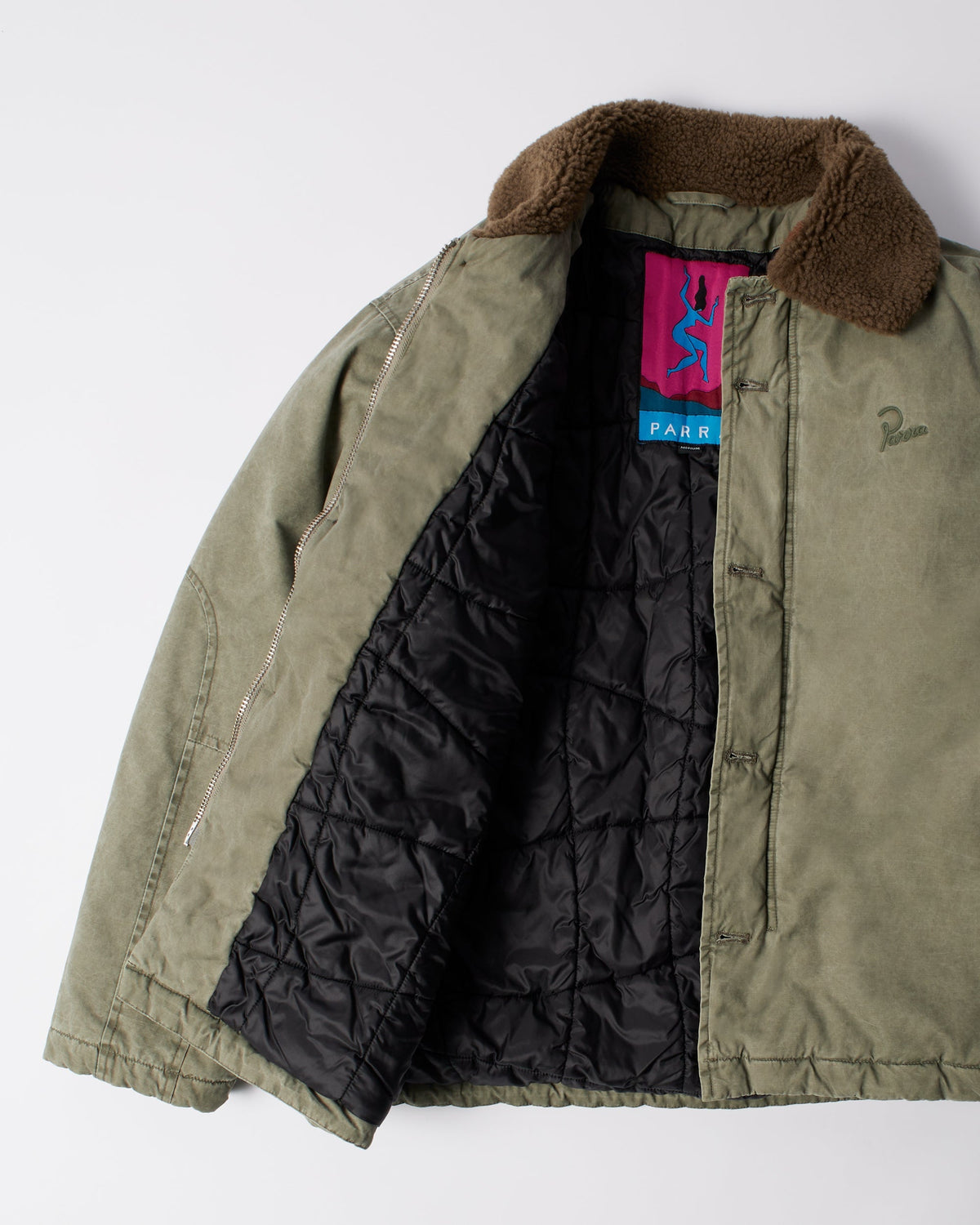 Parra Darwin Takes Flight Jacket Green detail