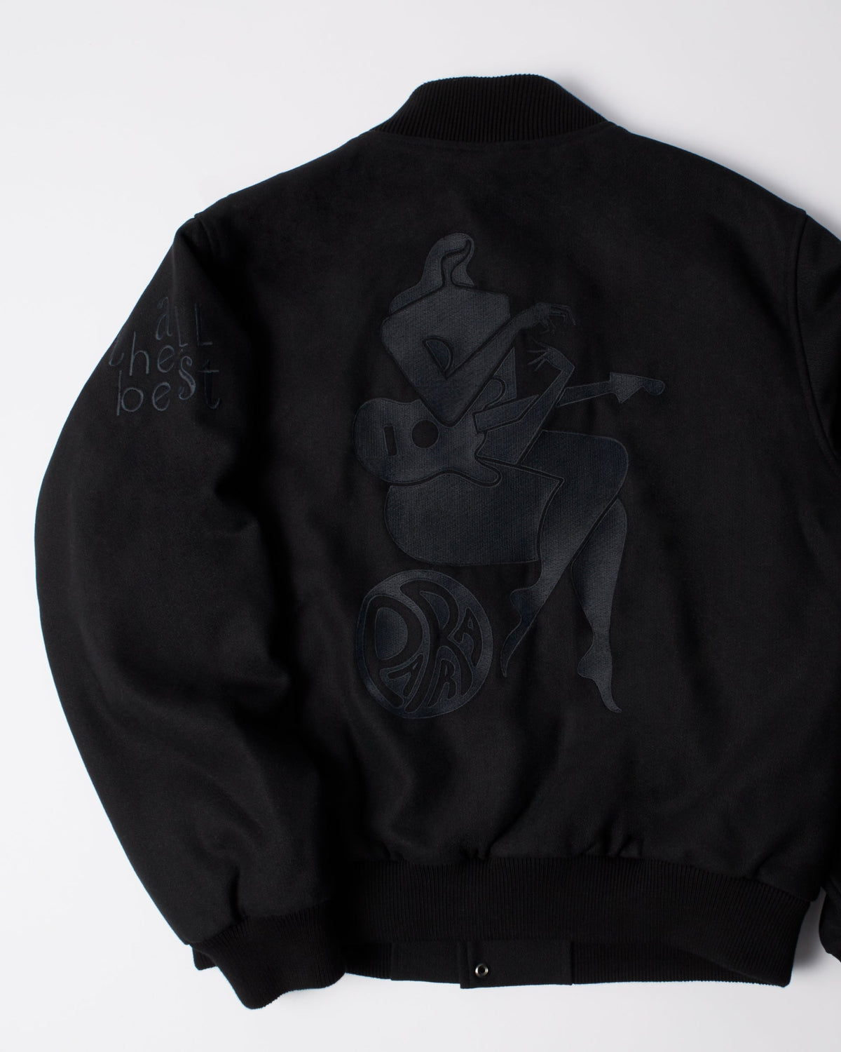 Parra All The Best Varsity Jacket Black back