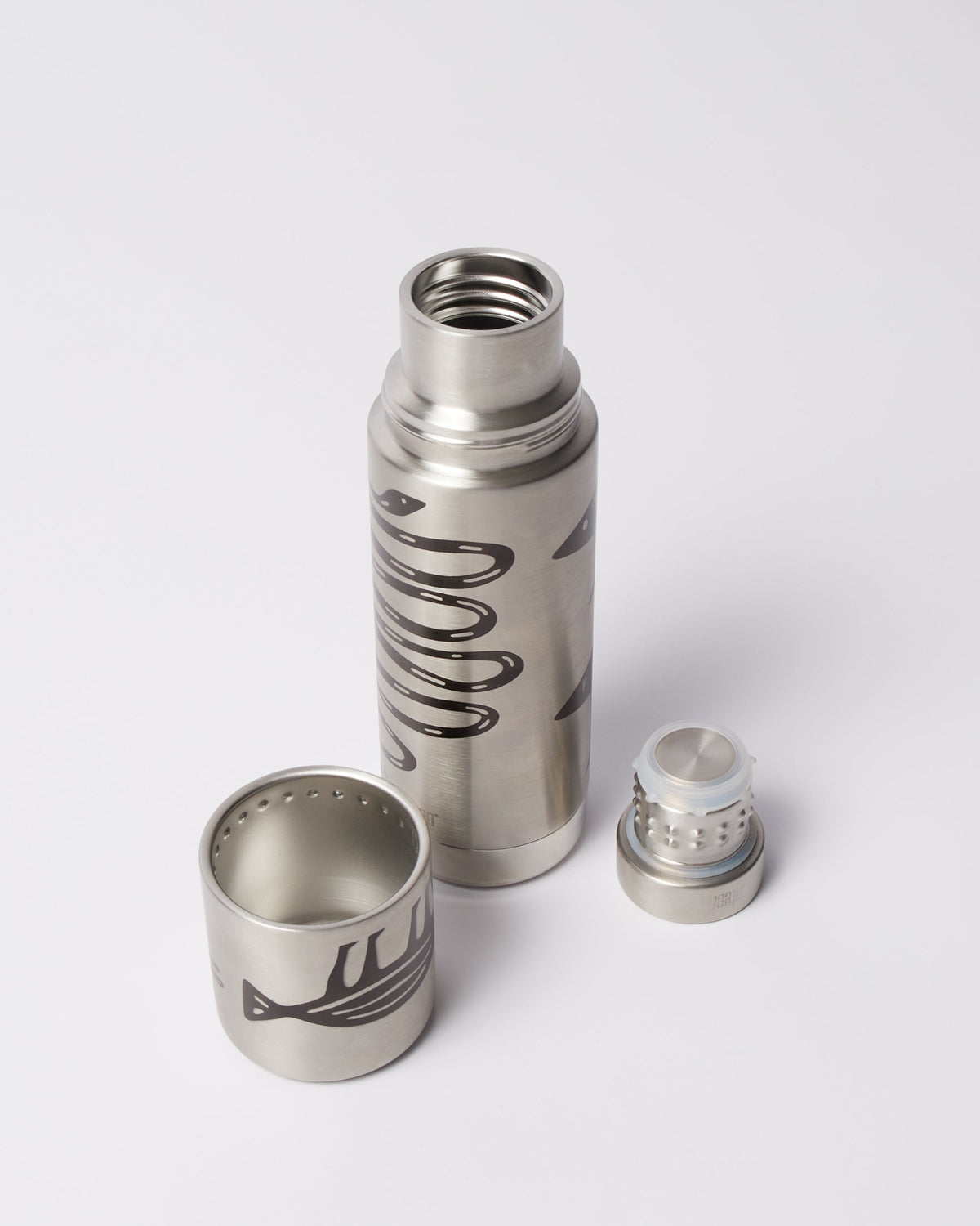Parra Snakes And Darwin Klean Kanteen Bottle Brushed side