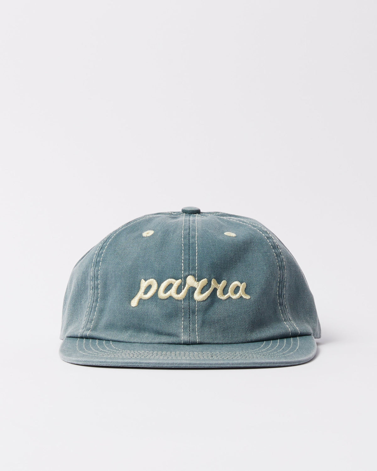 Parra Lowercase Script Logo 6 Panel Hat Blue