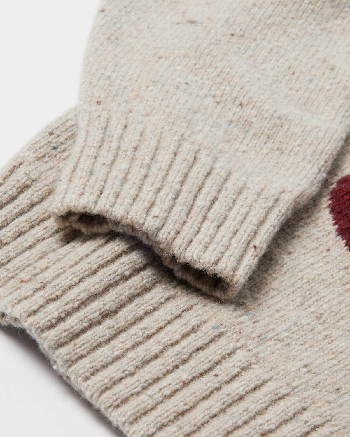 Parra Red Dot Knitted Pullover Grey