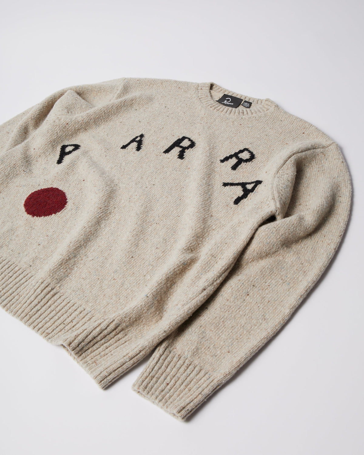 Parra Red Dot Knitted Pullover Grey