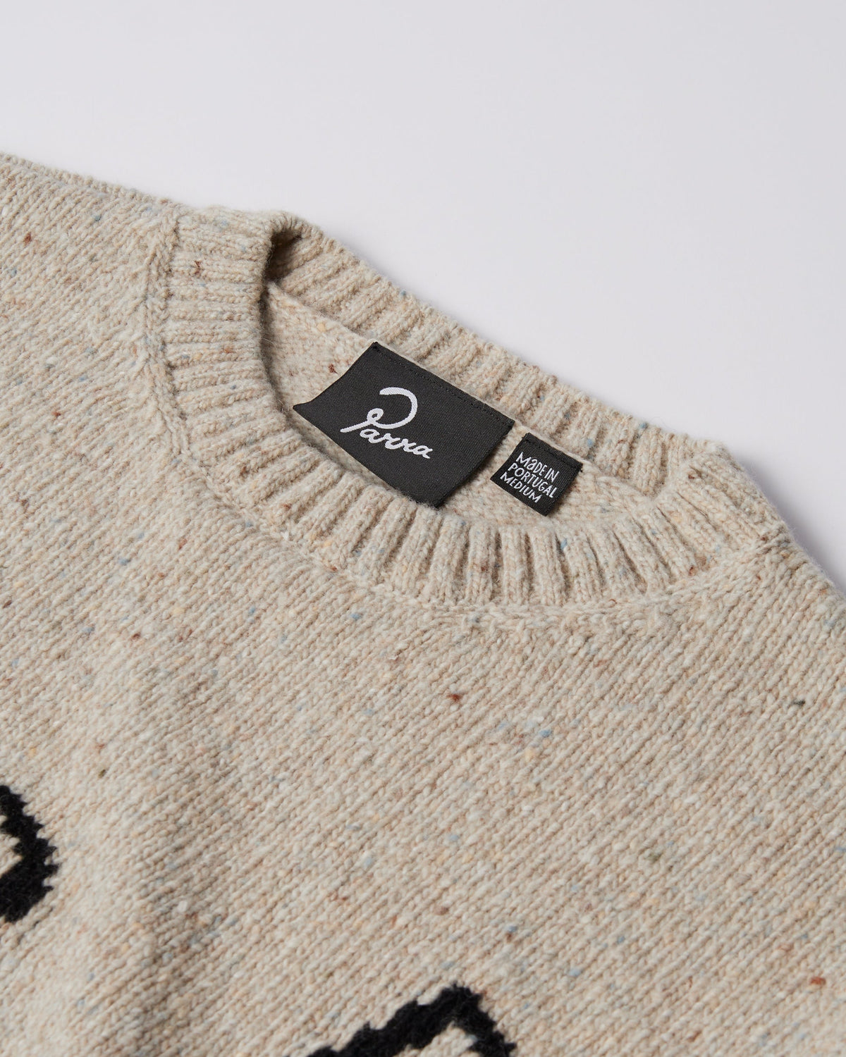 Parra Red Dot Knitted Pullover Grey