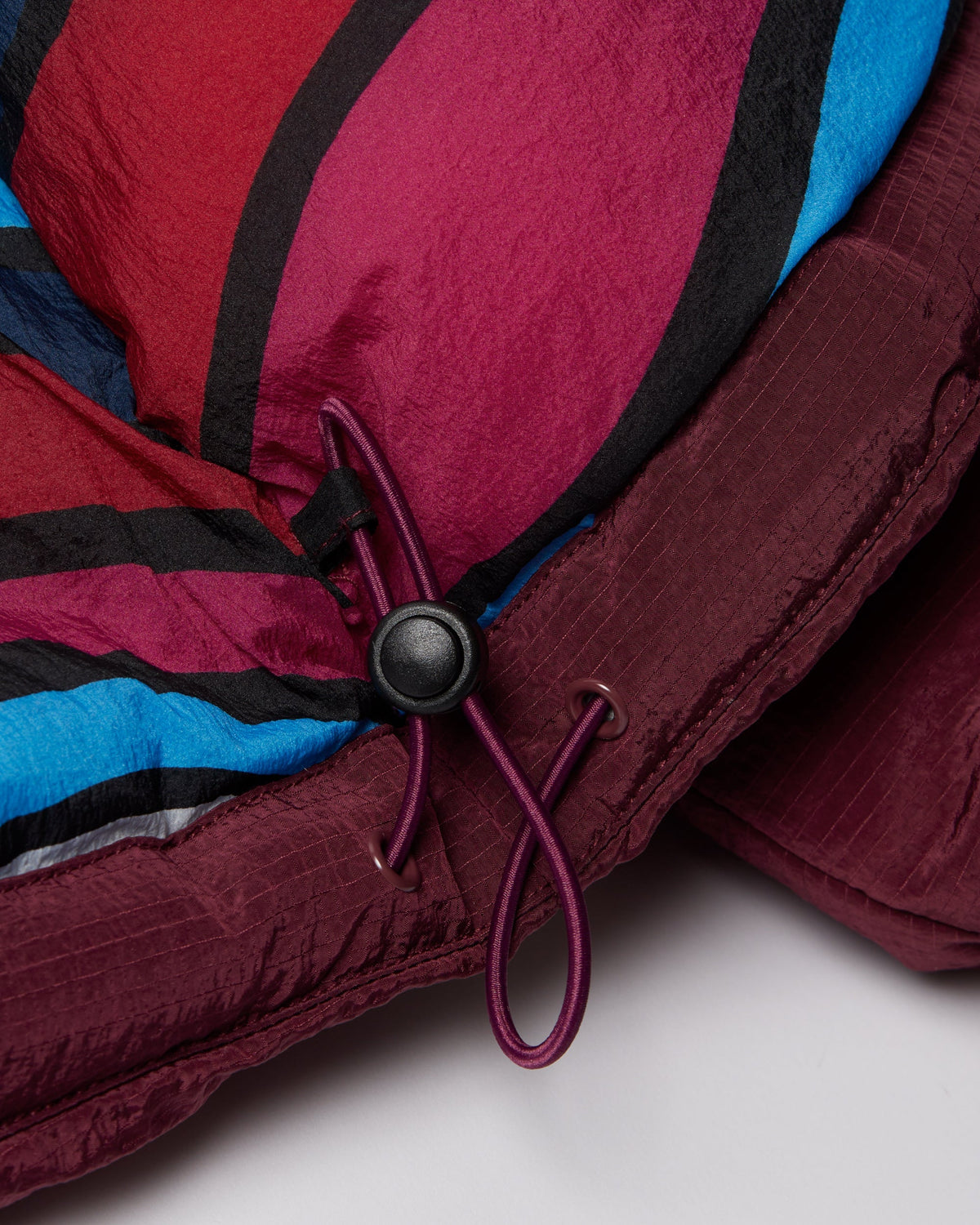 Parra Wavy Puffer Jacket Dark Red