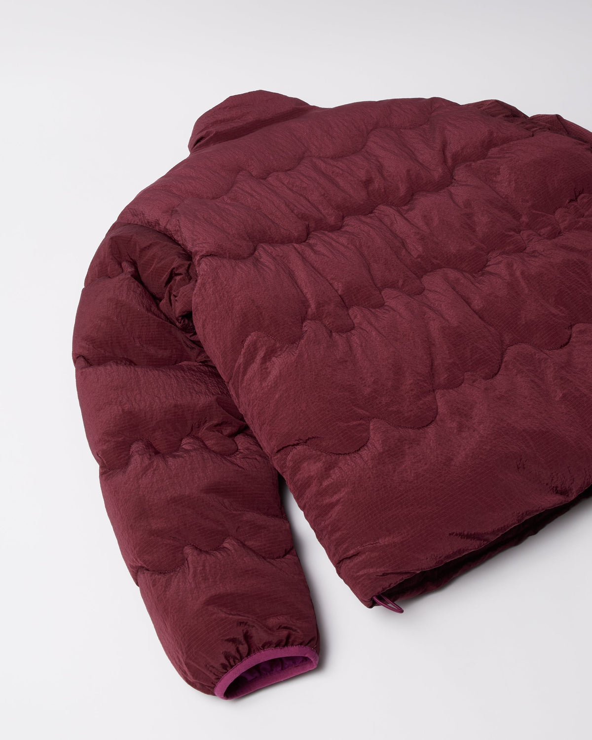 Parra Wavy Puffer Jacket Dark Red