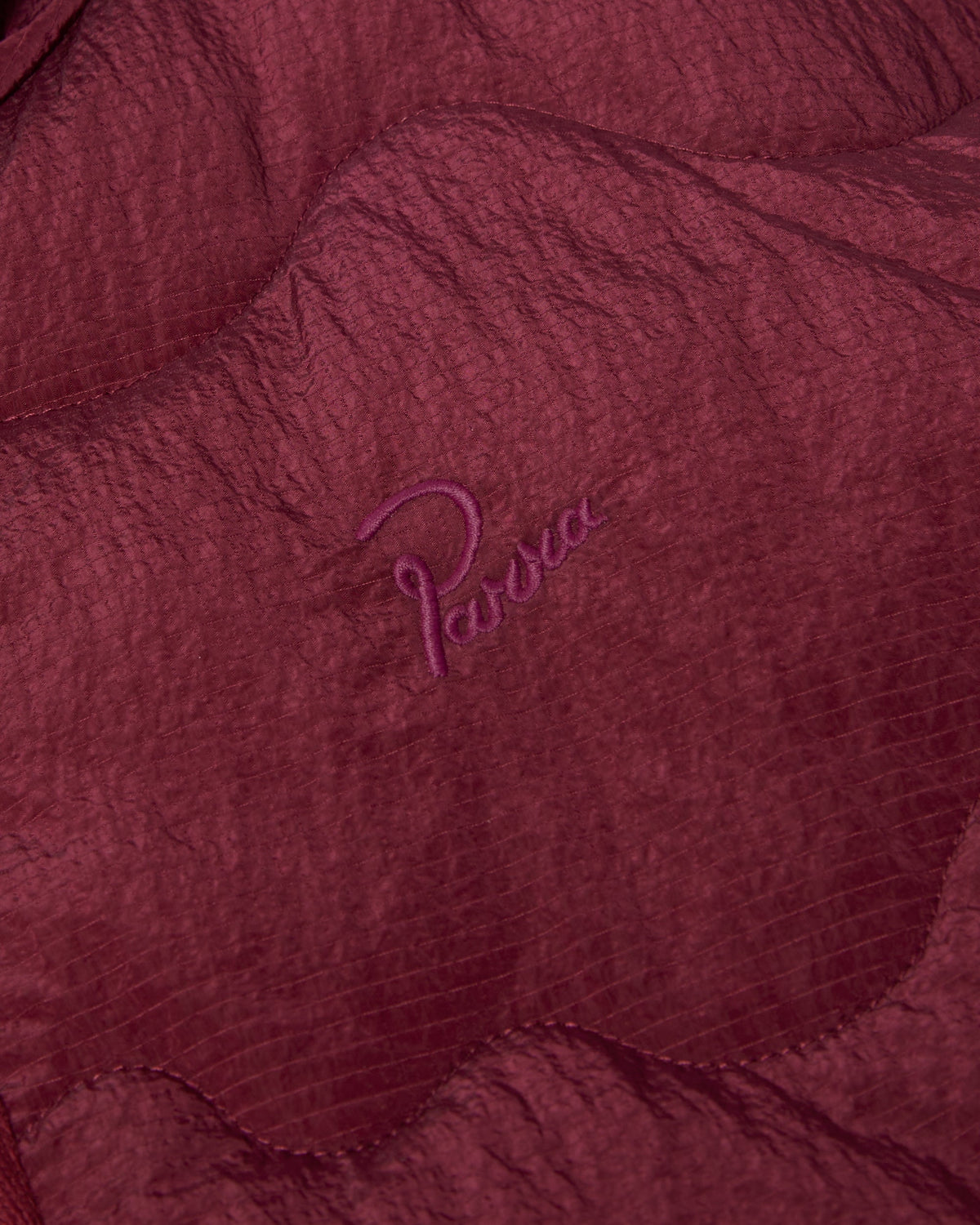Parra Wavy Puffer Jacket Dark Red