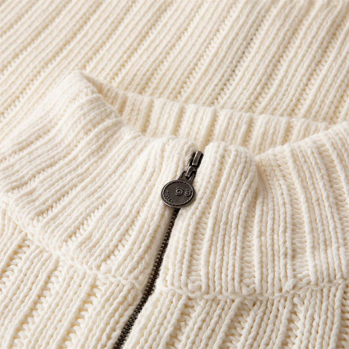 Malbon Golf | Allegra Chunky Knit Zip up close