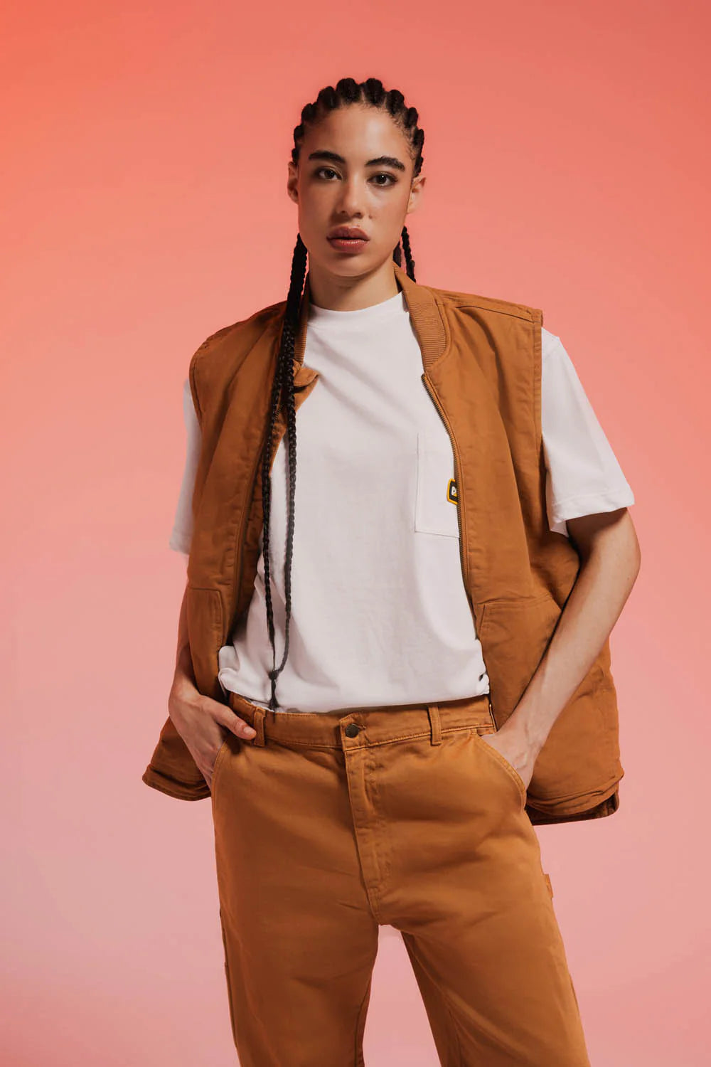 CAT wwr | Spring Canvas Vest on model