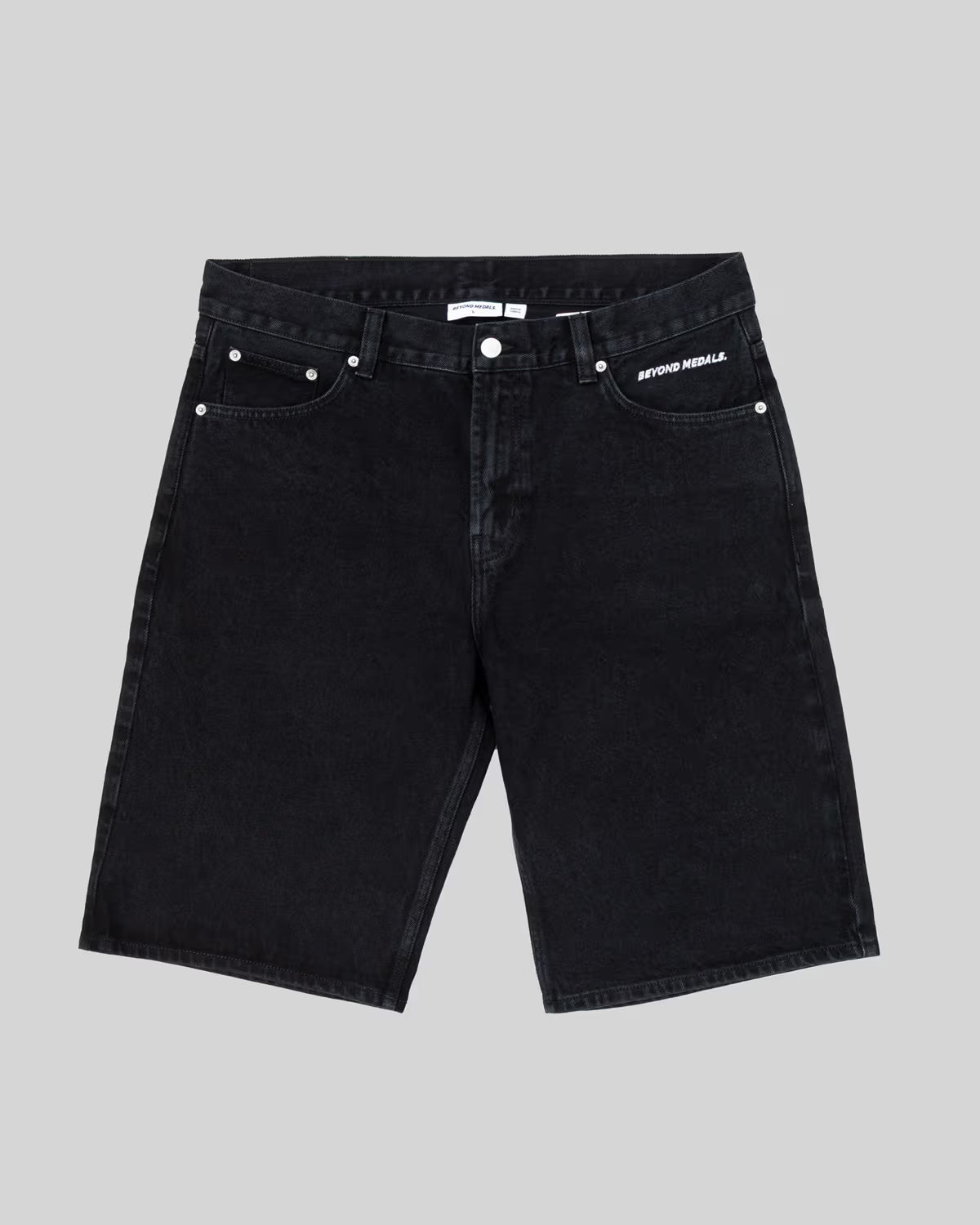 Beyond Medals Jeans Shorts - Black